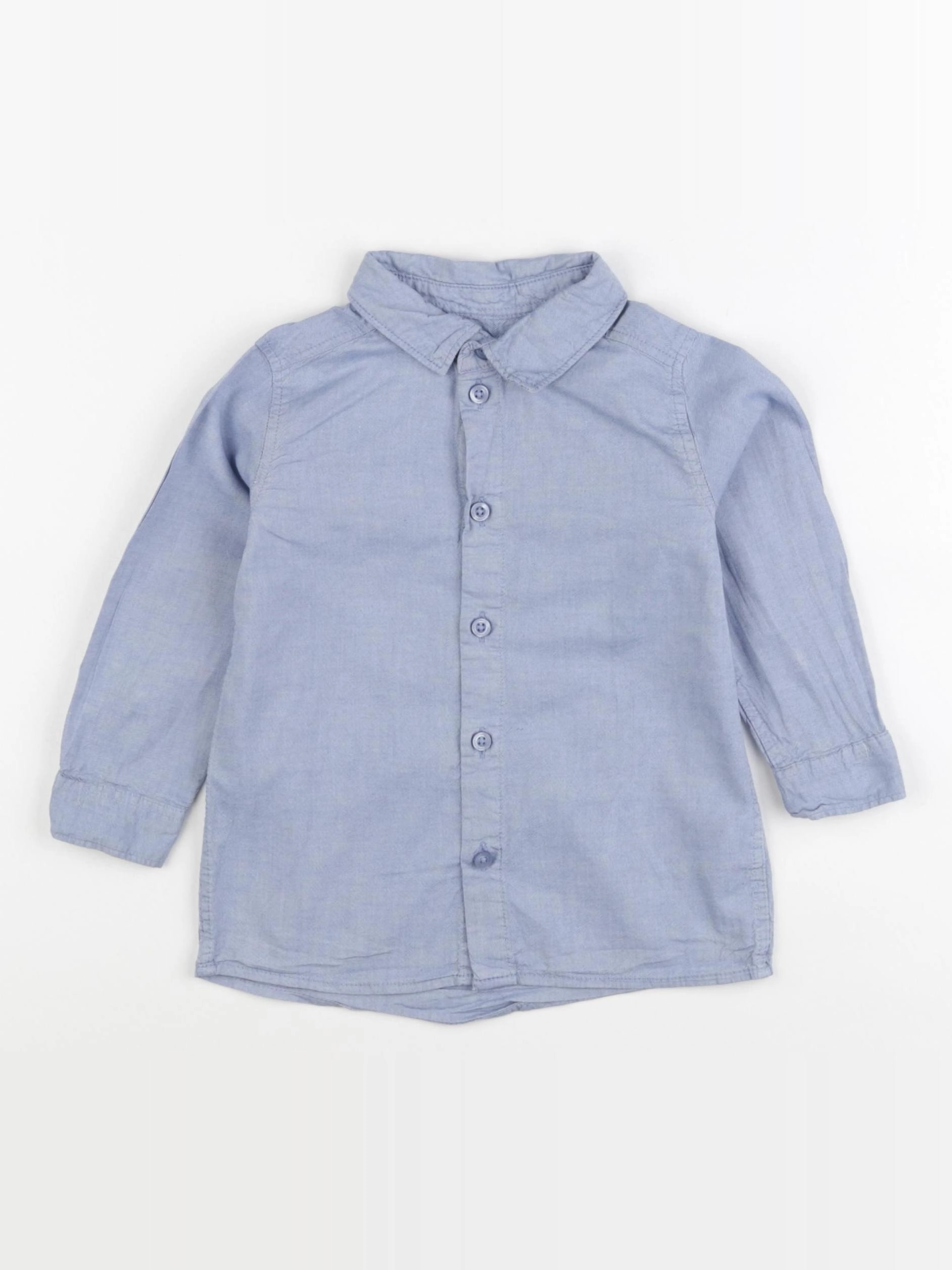 H&M - chemise bleu - 12/18 mois