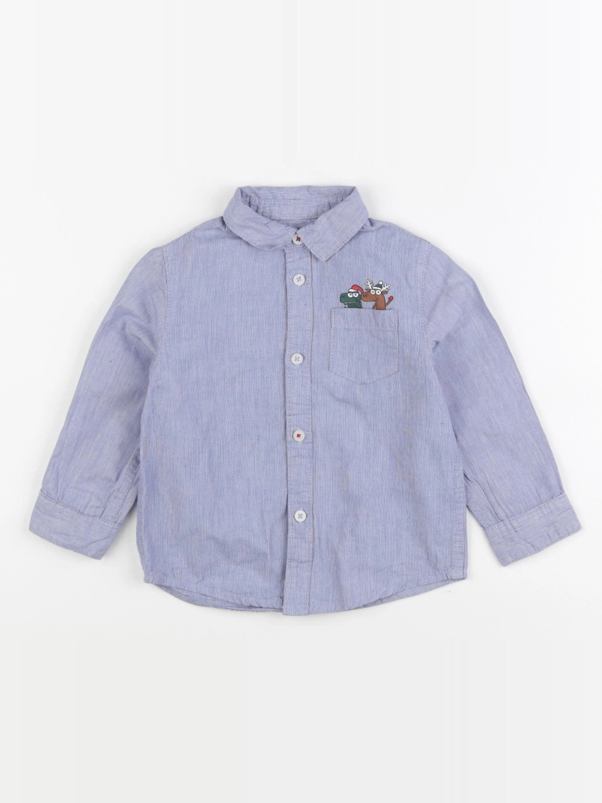 Vertbaudet - chemise bleu - 2 ans