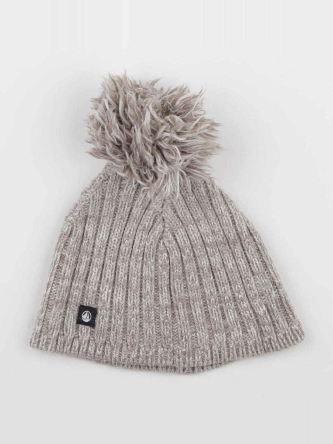 Petit Bateau - bonnet beige, blanc - 6/8 ans