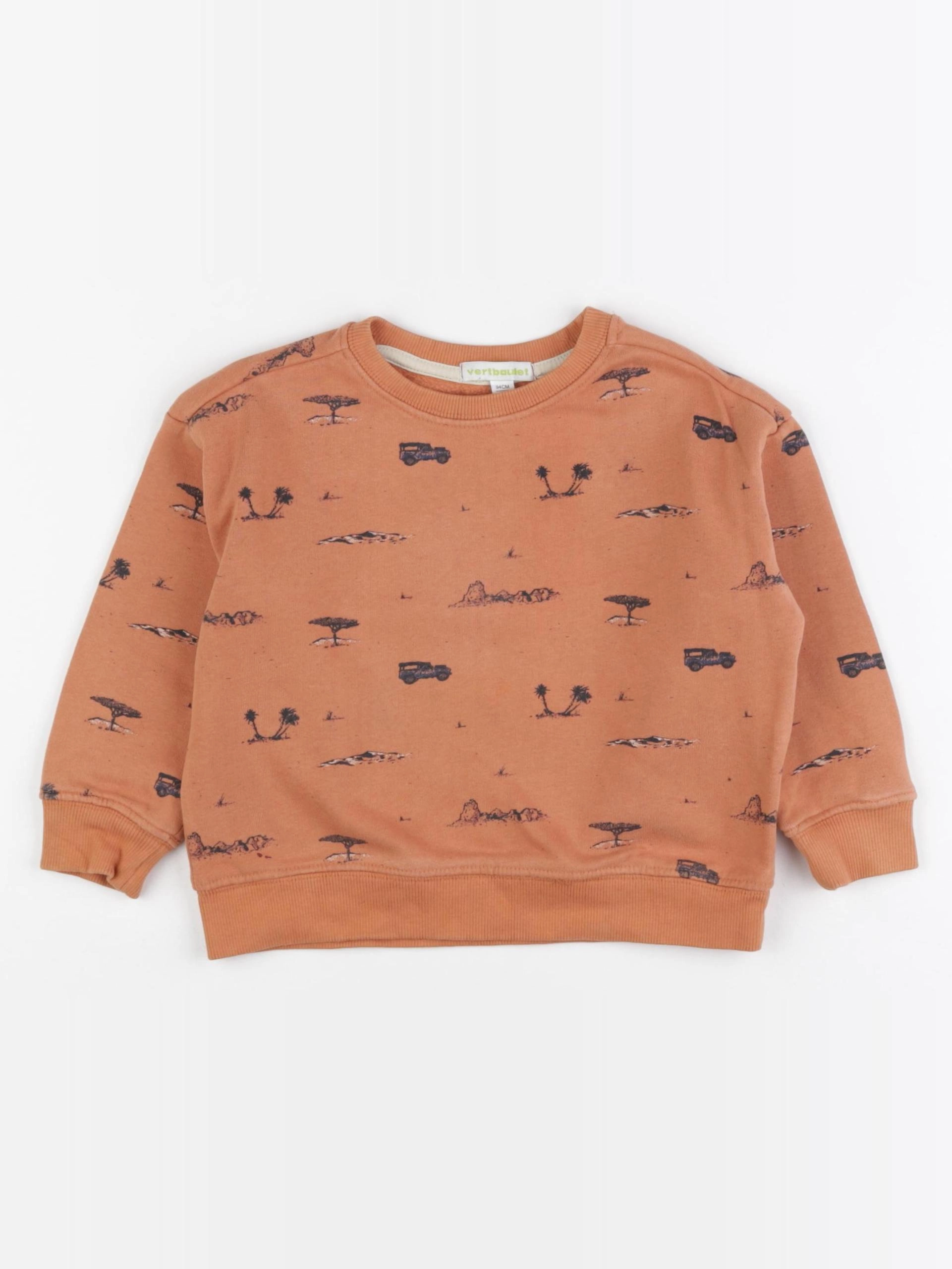 Vertbaudet - sweat marron - 3 ans