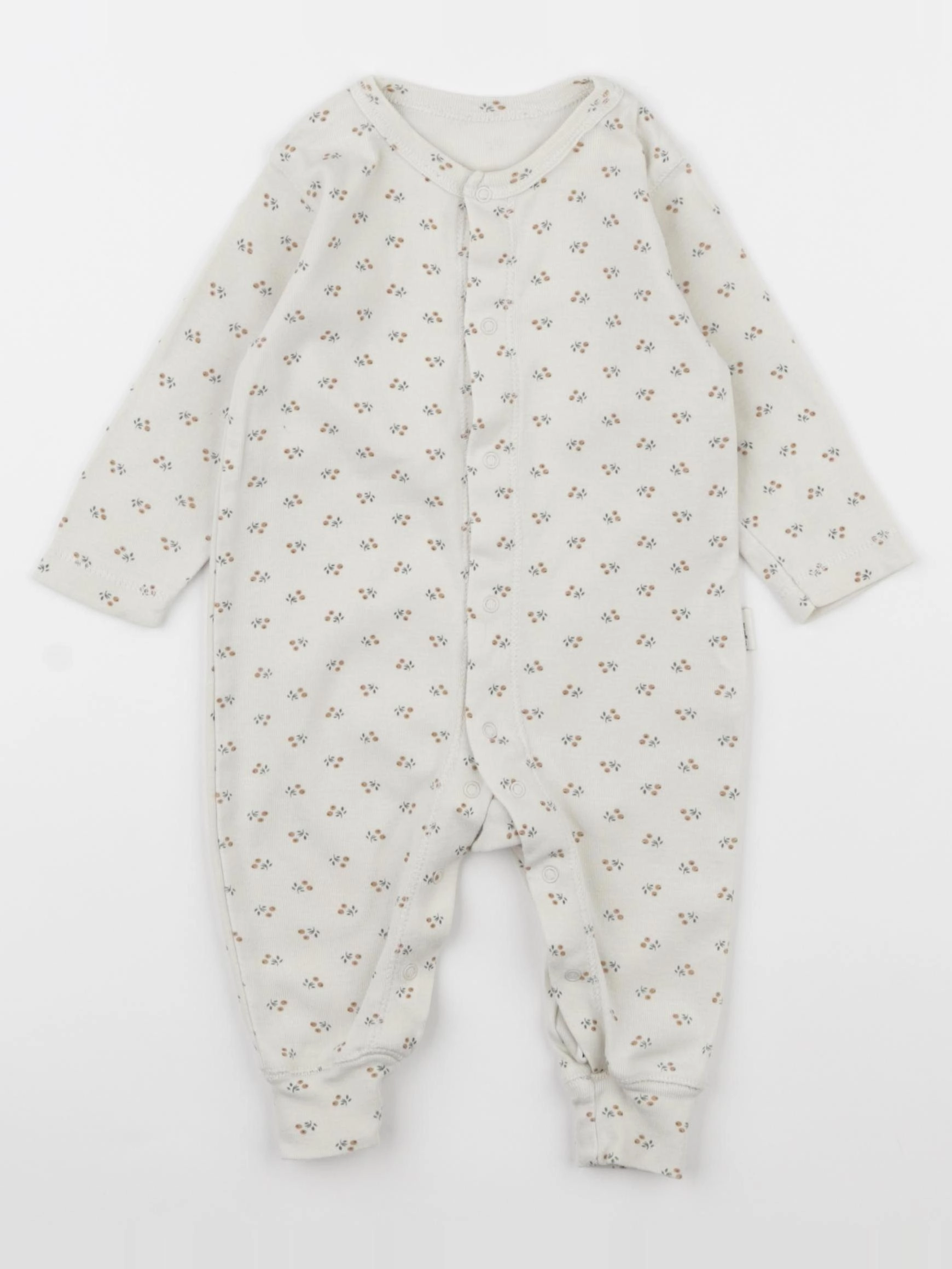 Poudre Organic - pyjama coton beige - 6 mois