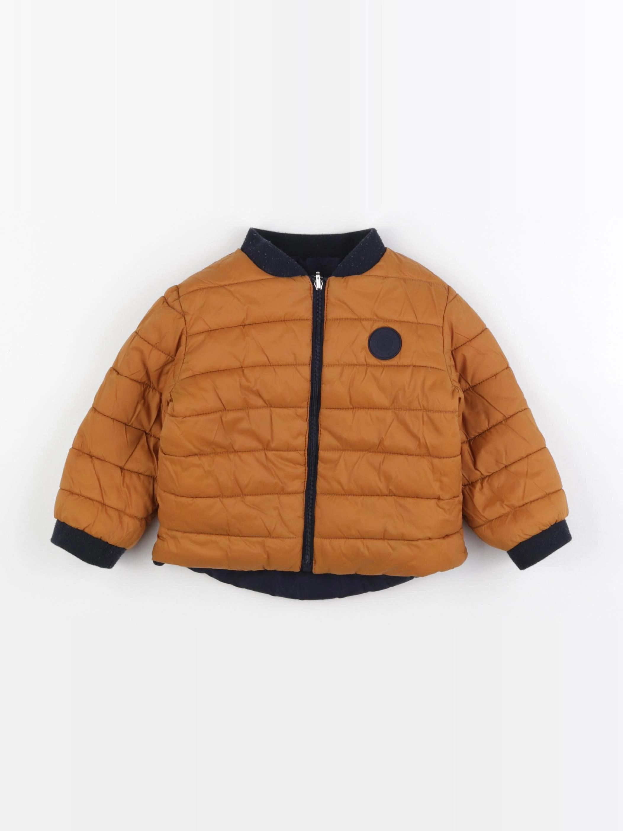 Jacadi - veste réversible marron, bleu - 18 mois