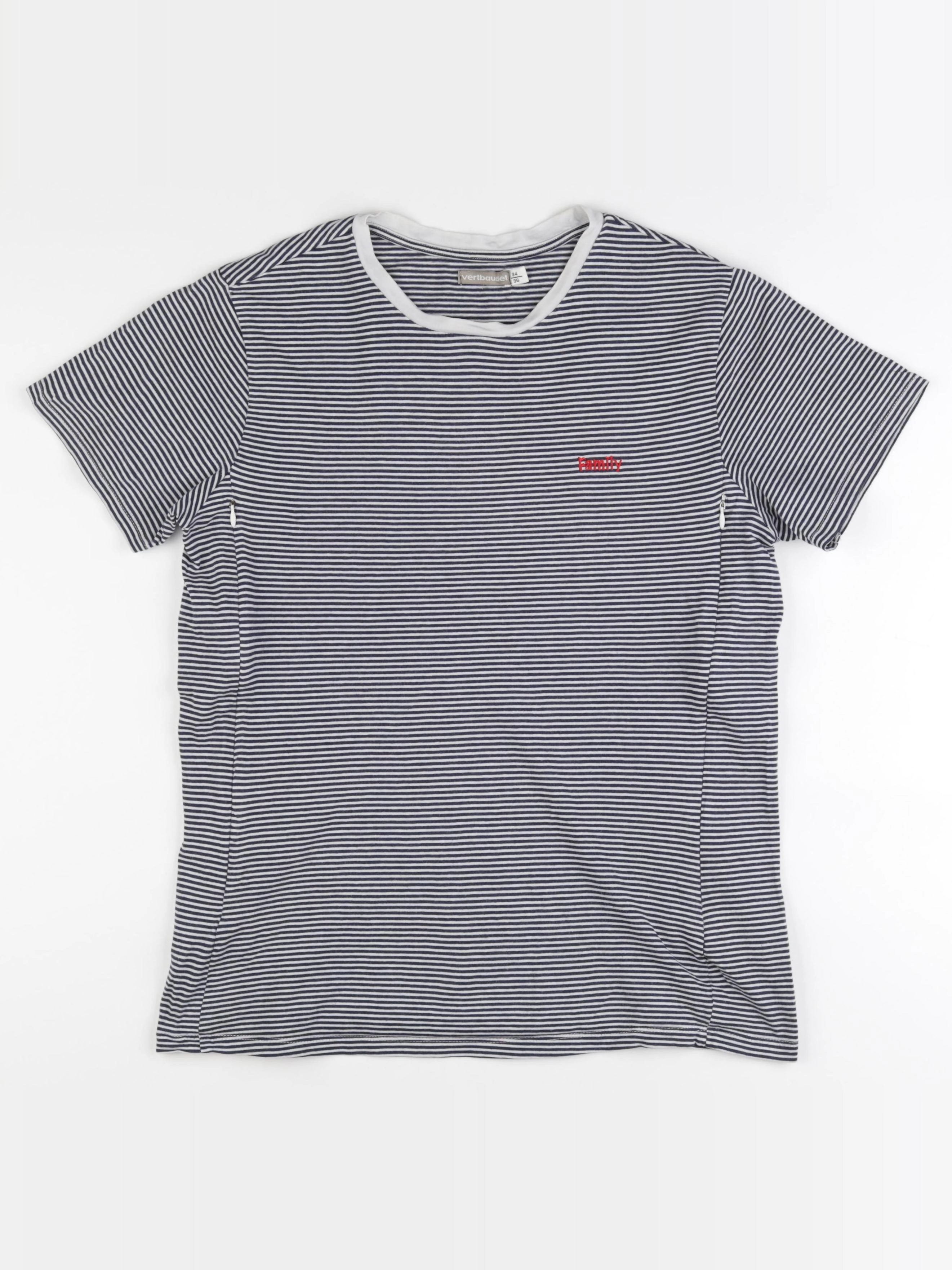 Vertbaudet - tee-shirt allaitement bleu, blanc - 34 à 36