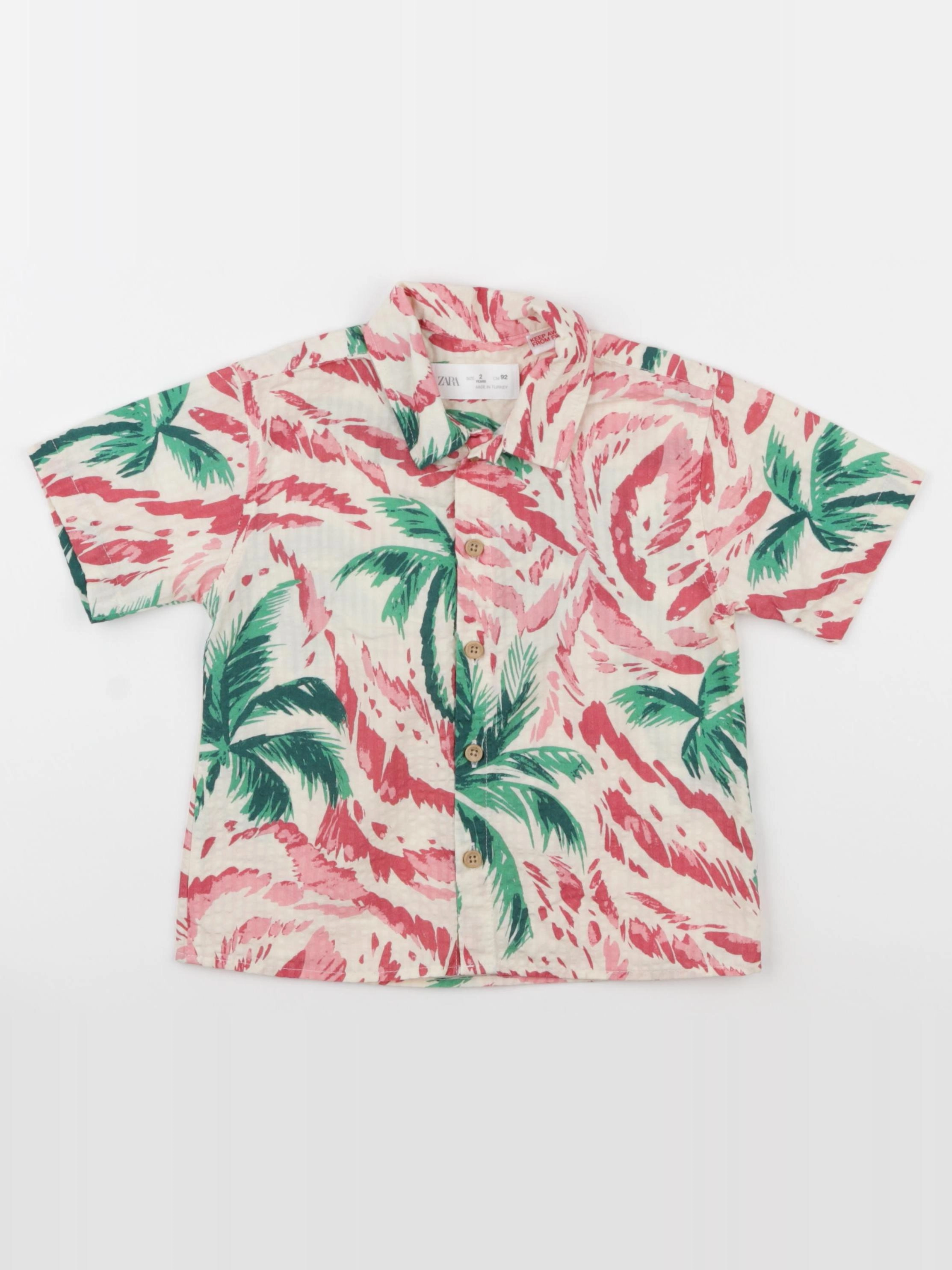 Zara - chemise rose, vert - 3 ans