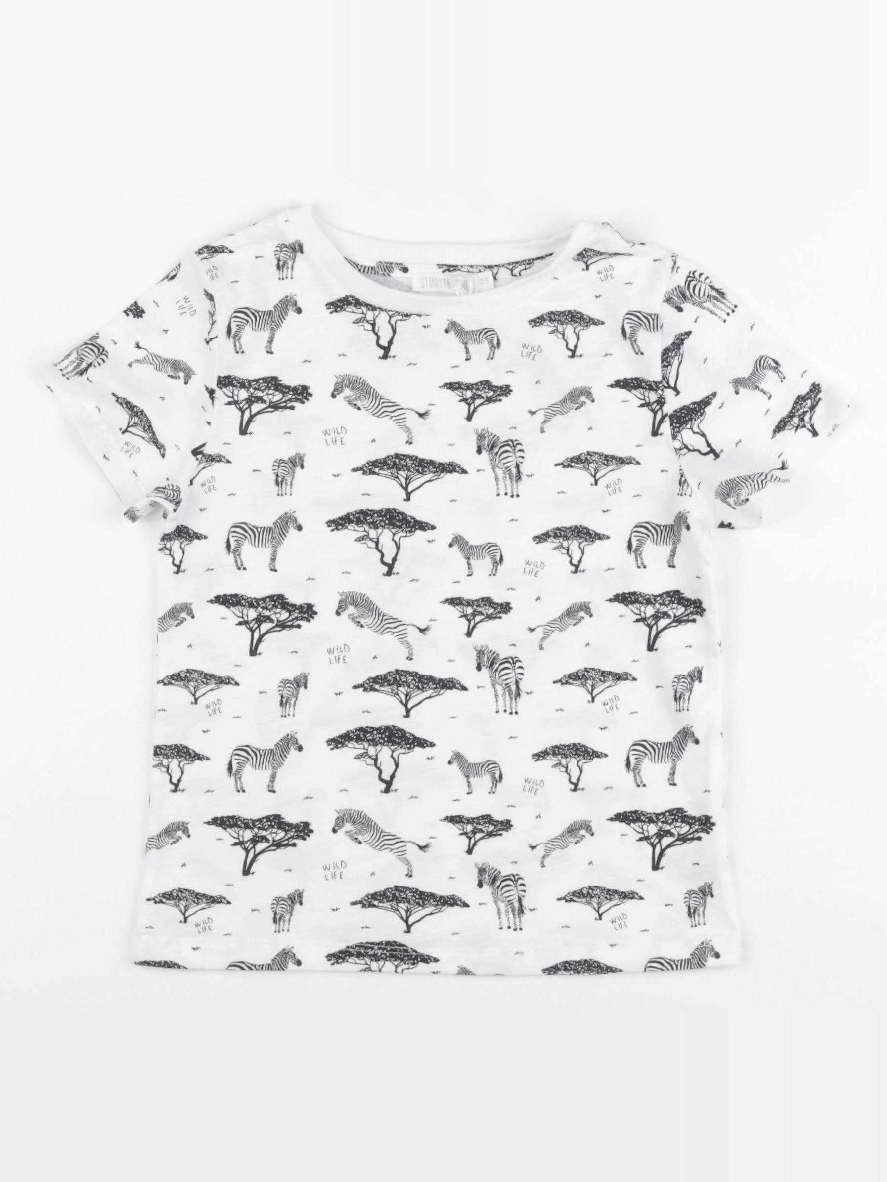 Storytelling - tee-shirt blanc, noir - 5 ans