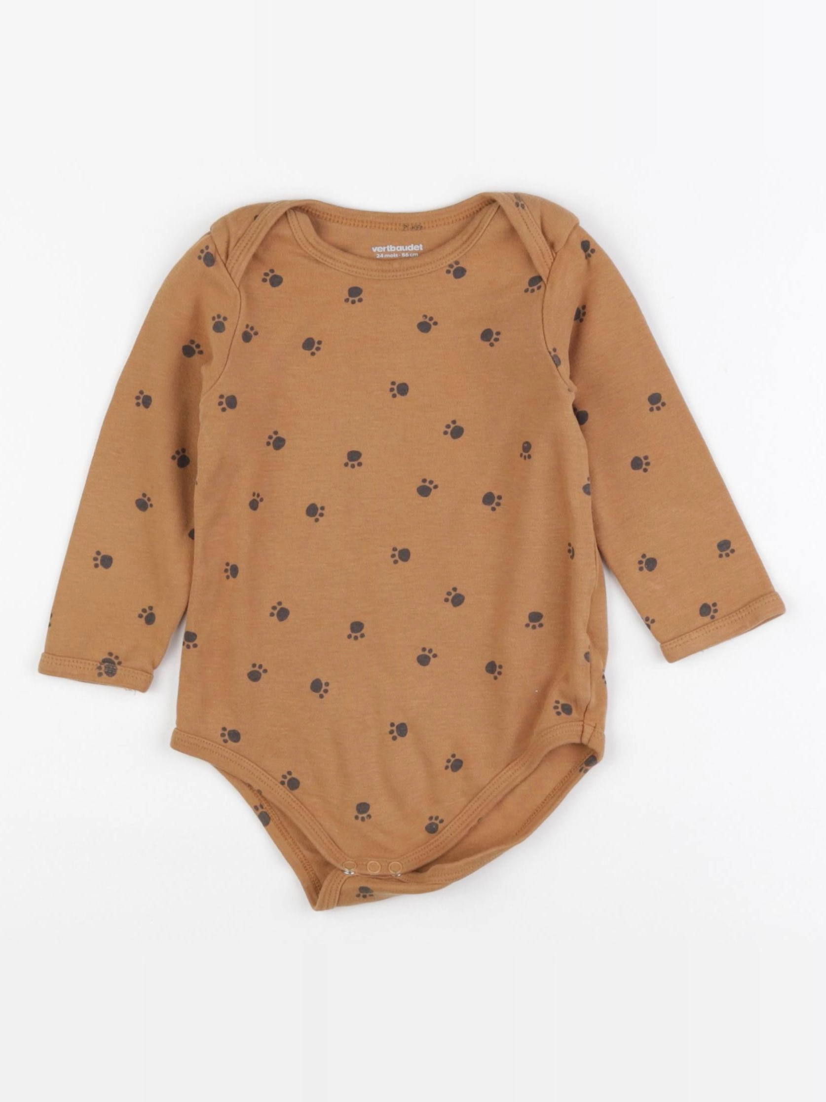 Vertbaudet - body marron - 24 mois