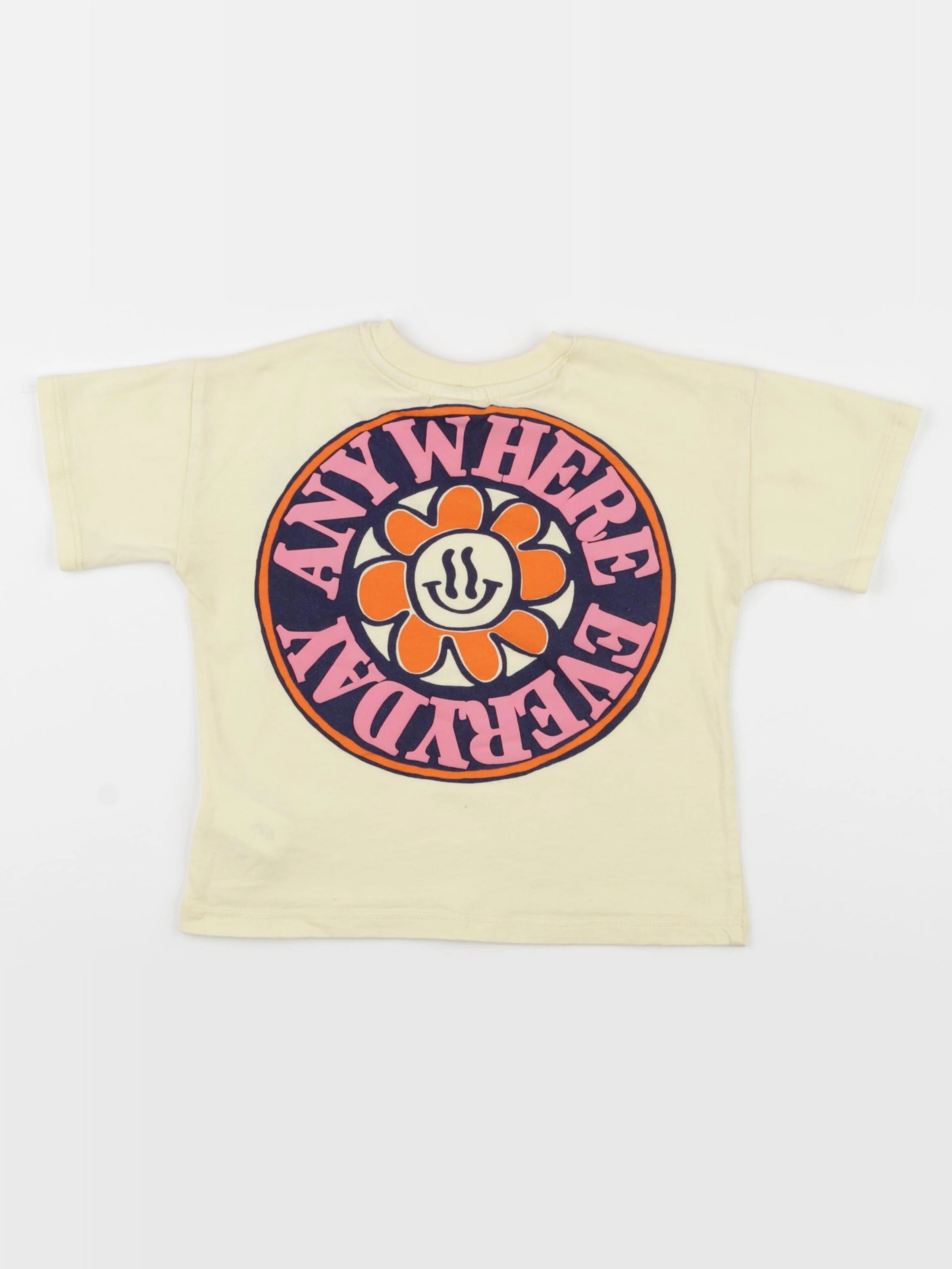 Zara - tee-shirt imprimé au dos jaune - 3 ans