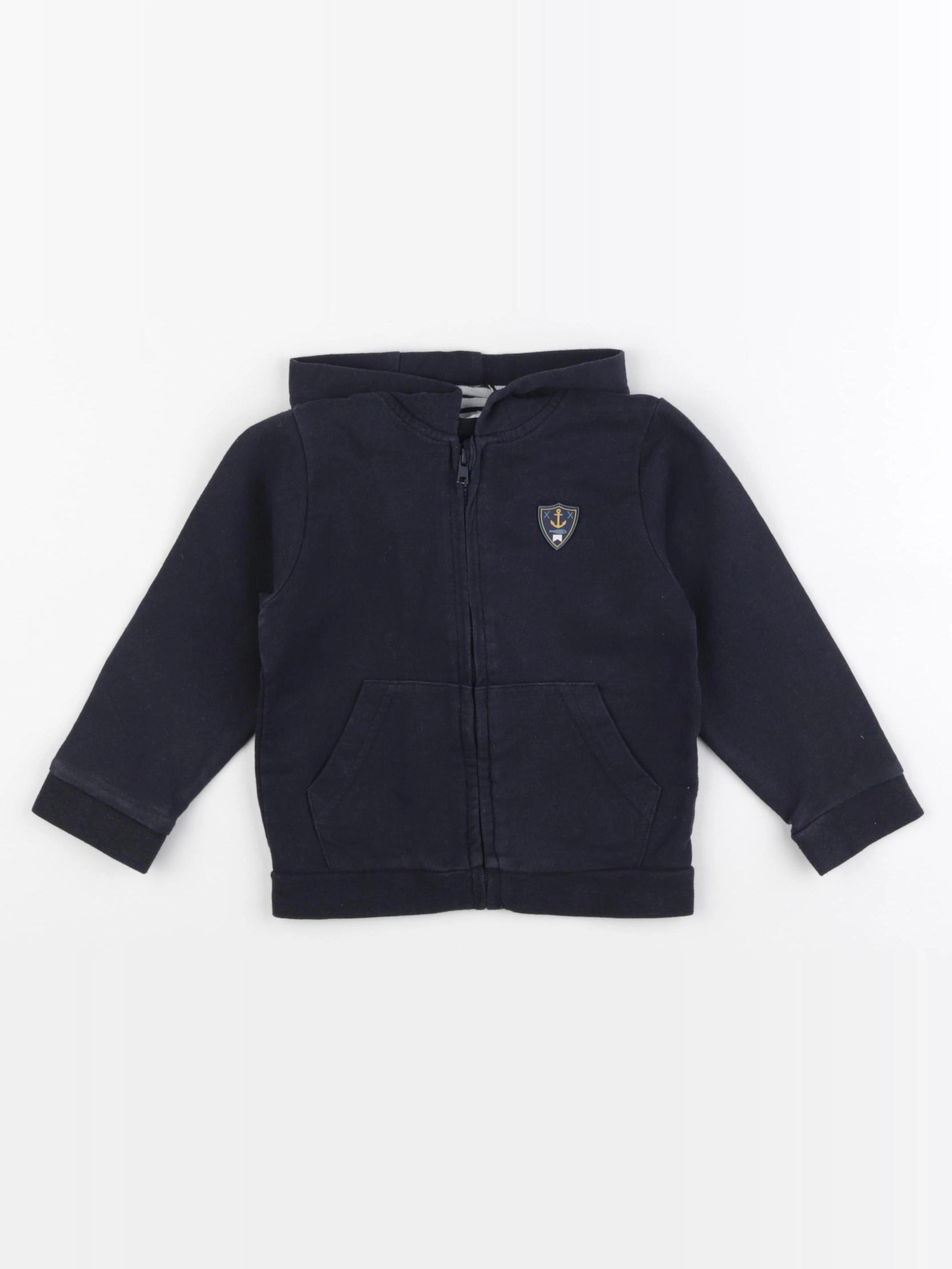 Vertbaudet - sweat bleu - 24 mois