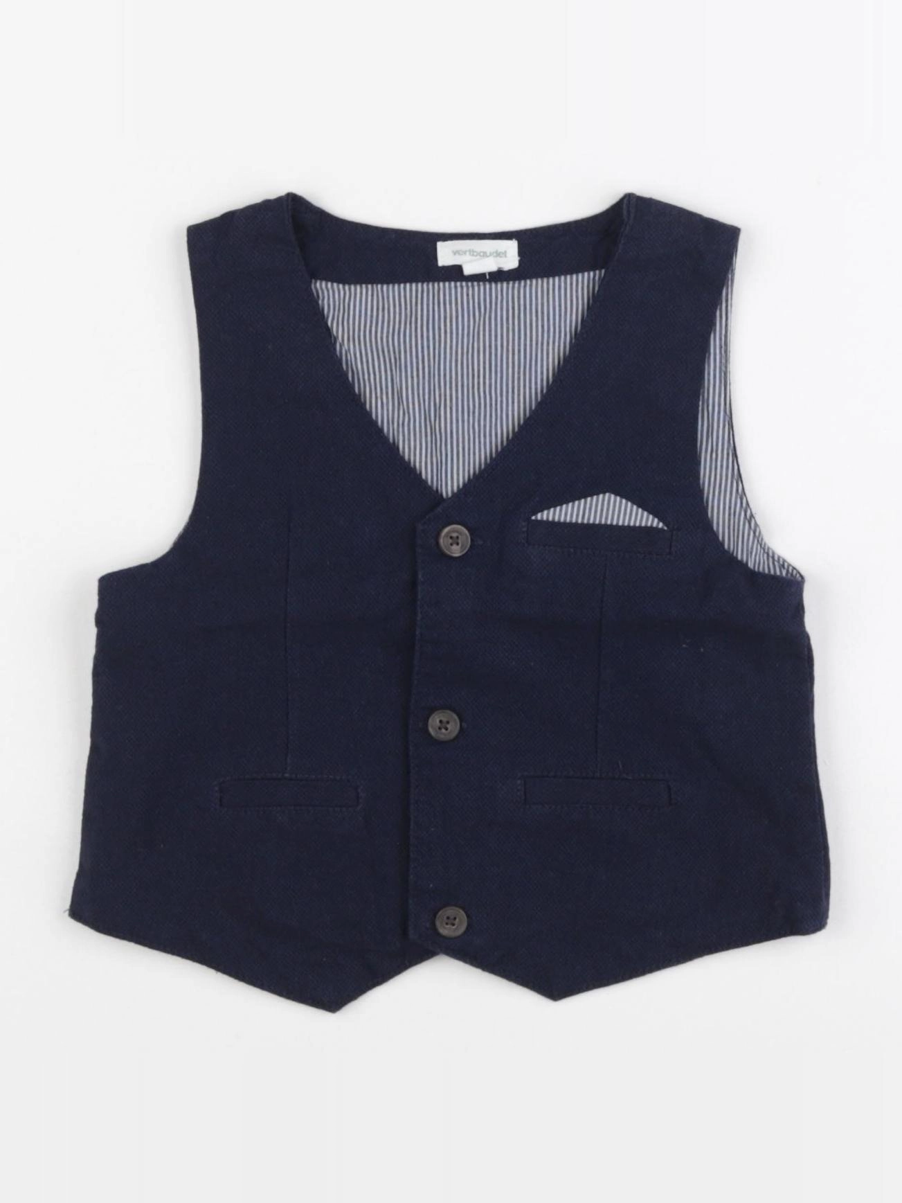 Vertbaudet - gilet bleu - 2 ans