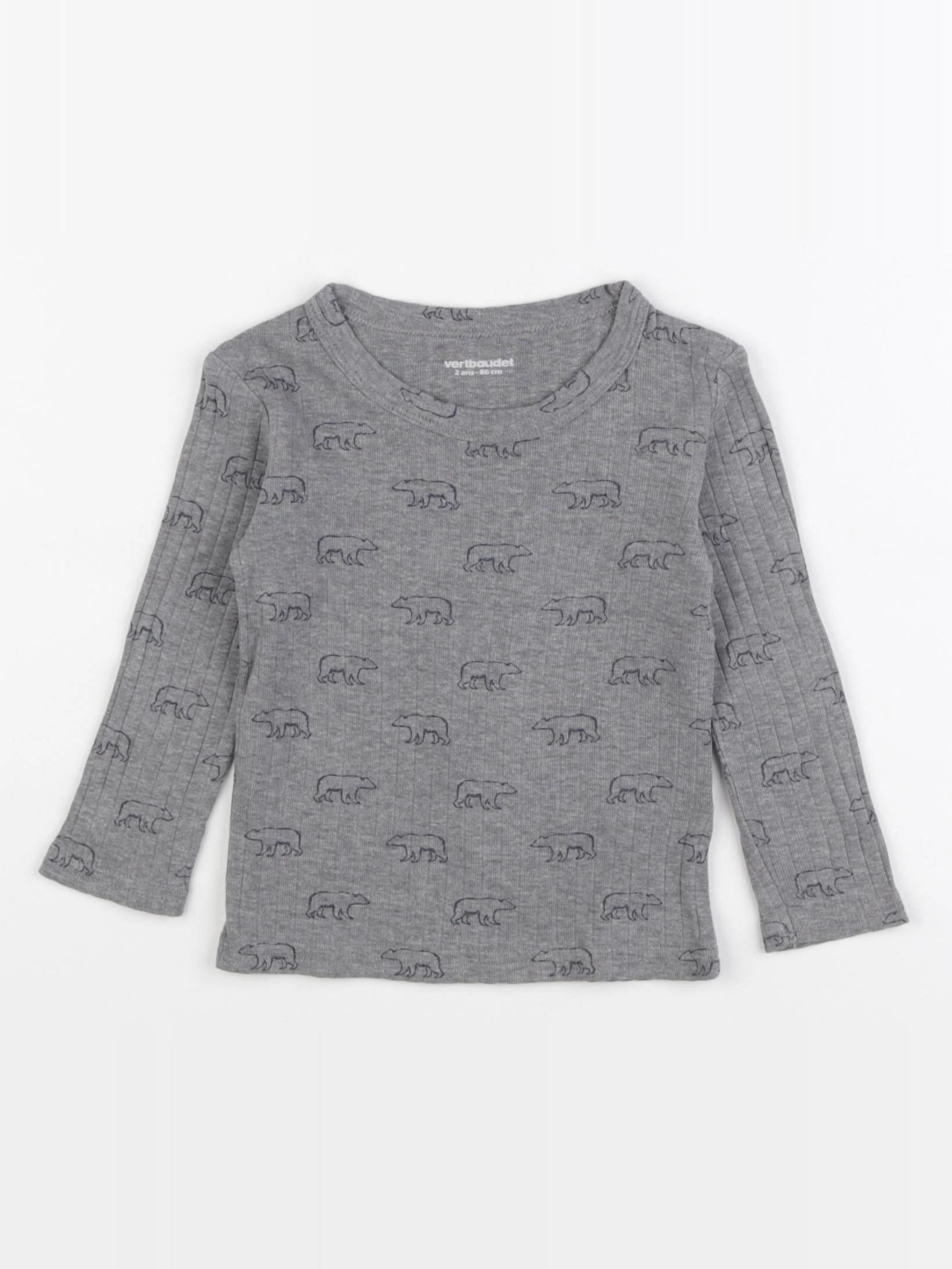Vertbaudet - maillot de corps gris - 2 ans