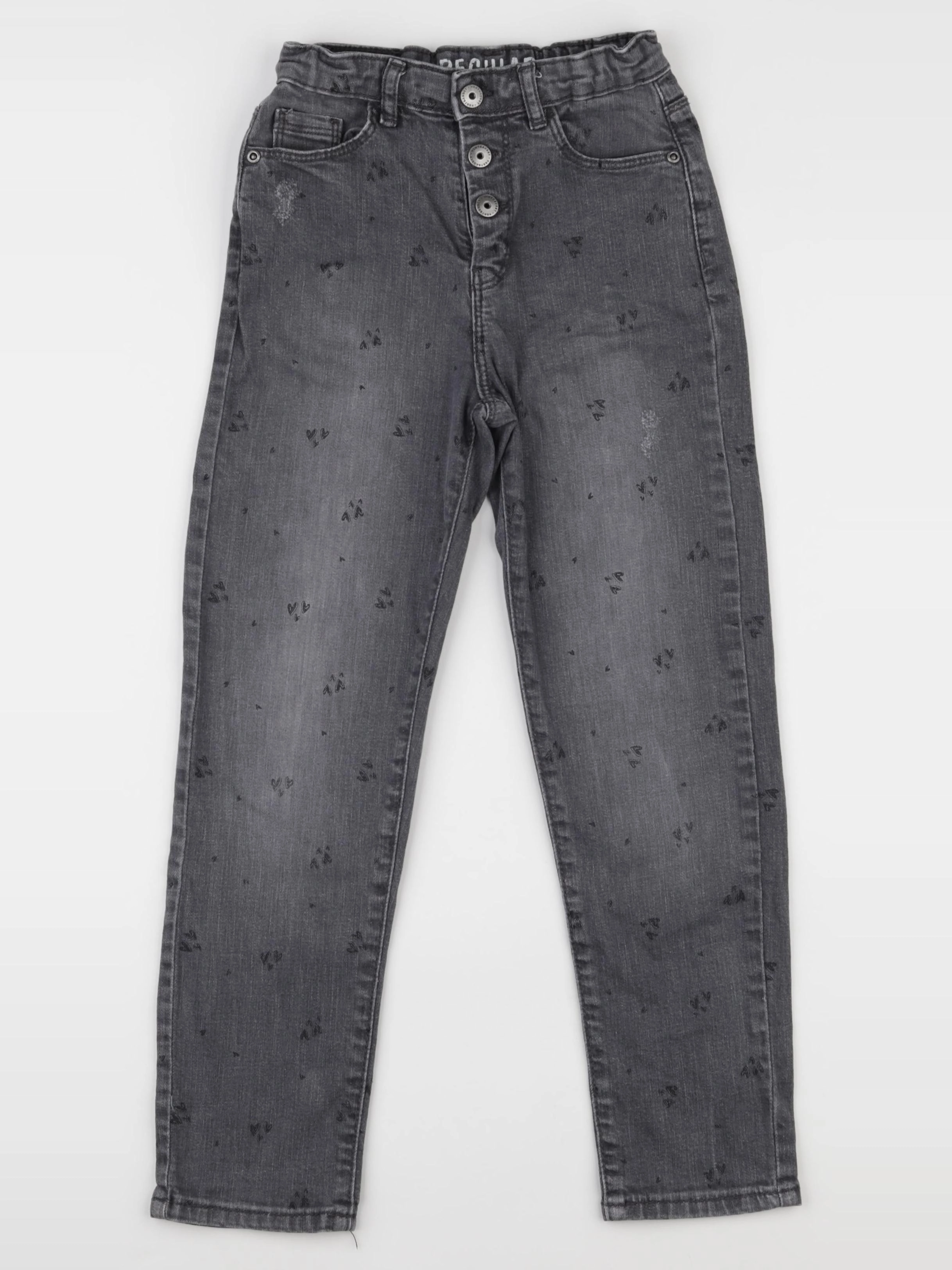 Vertbaudet - jean gris - 8 ans