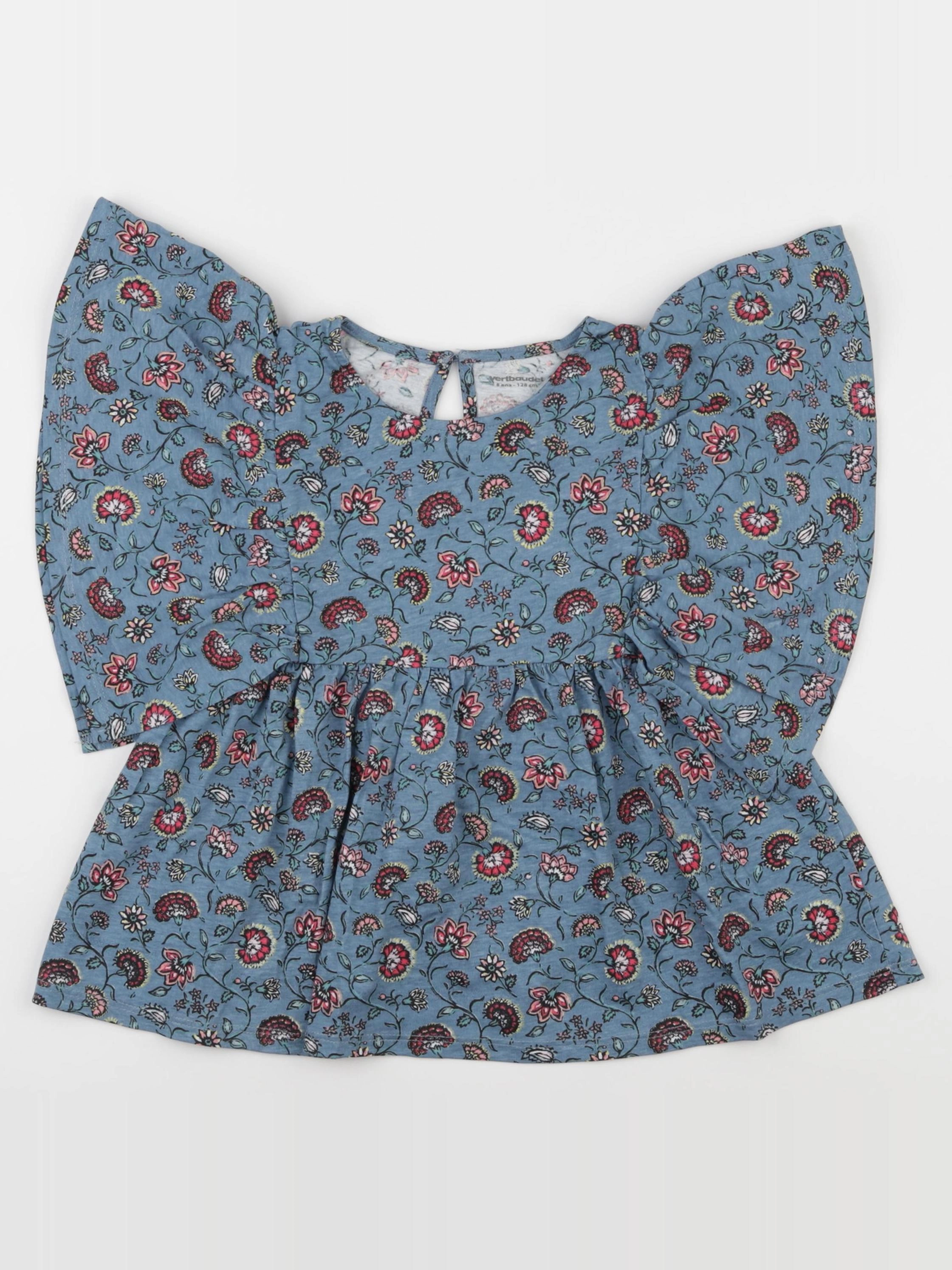 Vertbaudet - tee-shirt bleu - 8 ans