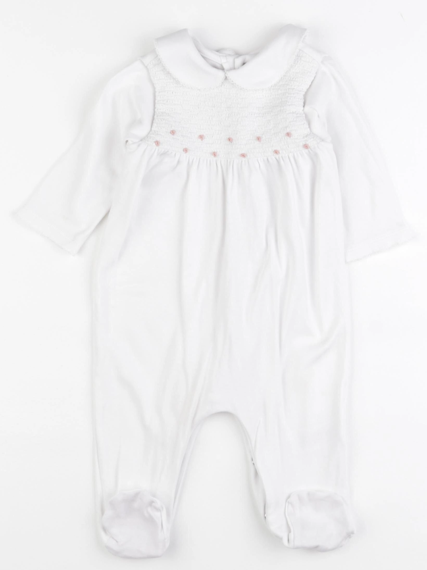 Mamas & papas - pyjama coton blanc - 6/9 mois