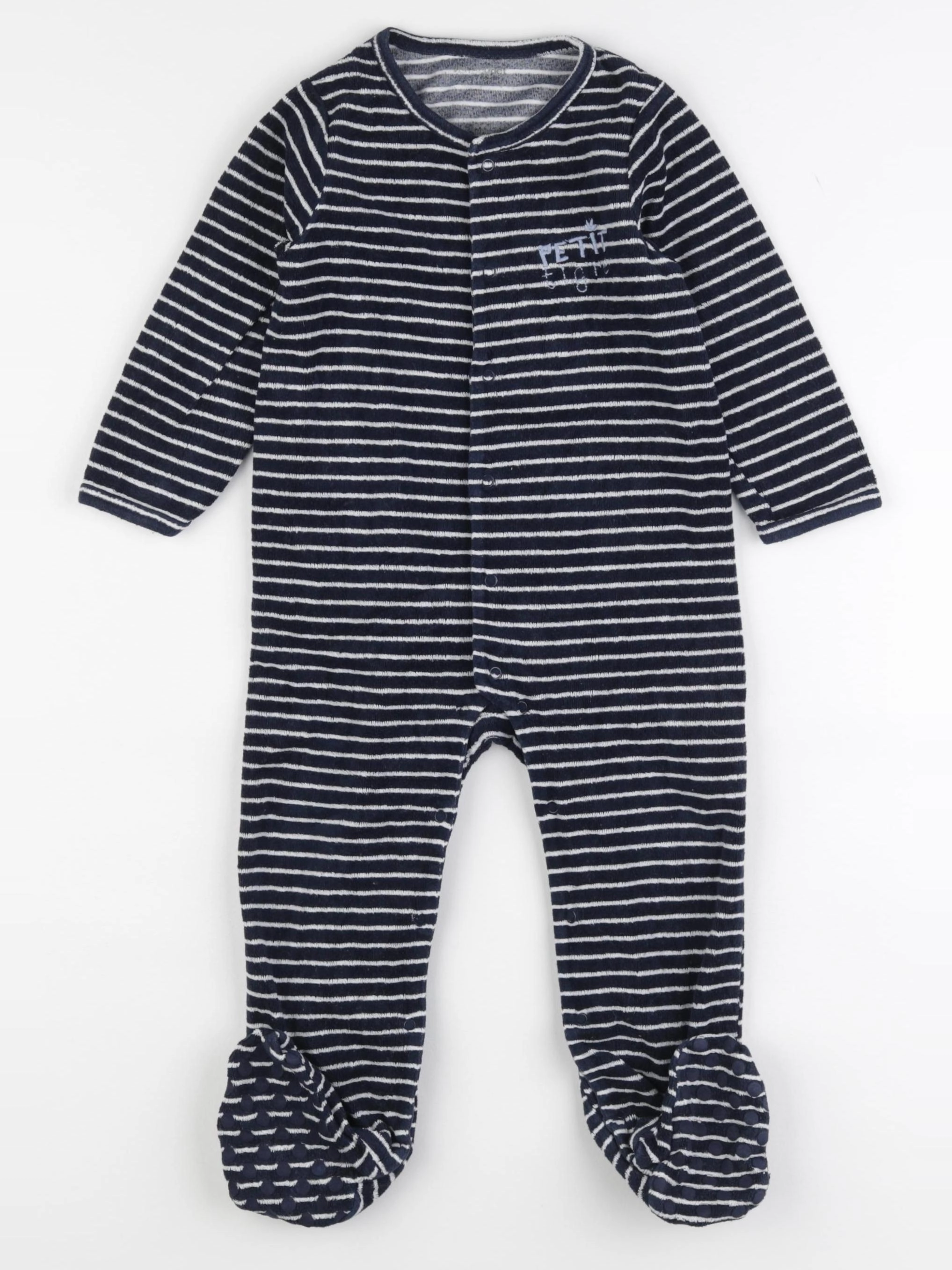 Vertbaudet - pyjama velours bleu - 2 ans