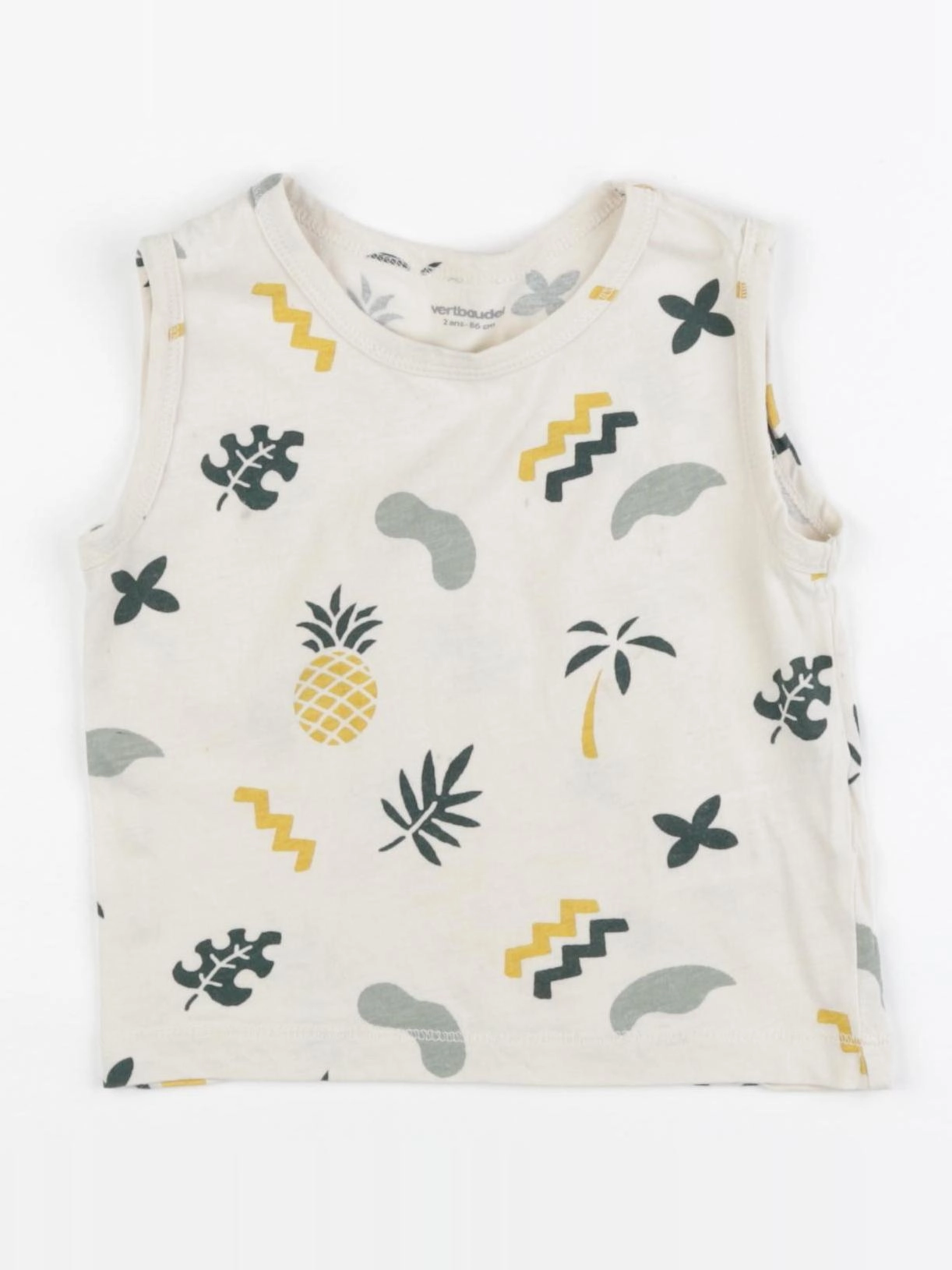 Vertbaudet - débardeur beige - 2 ans