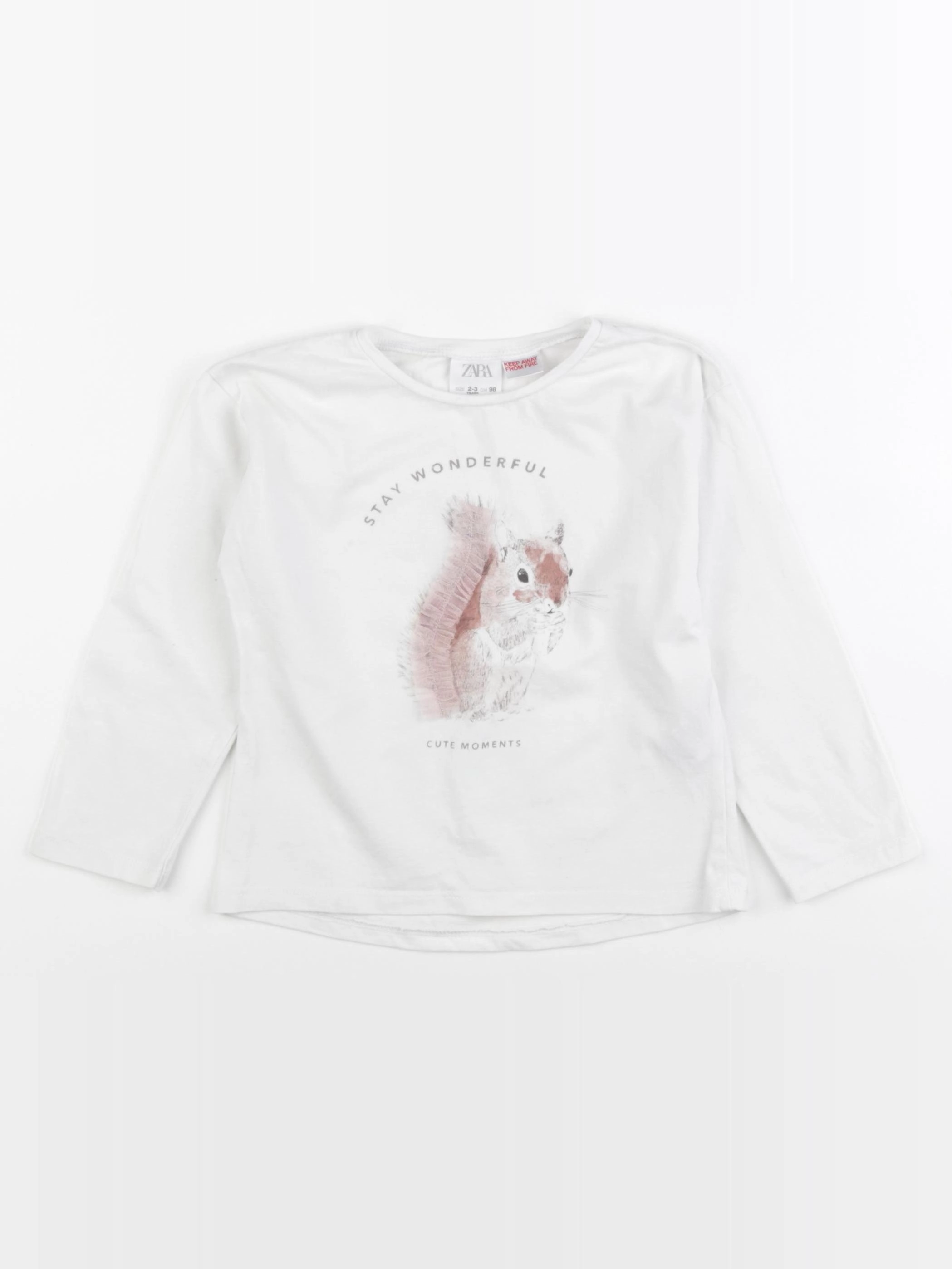 Zara - tee-shirt blanc - 2/3 ans