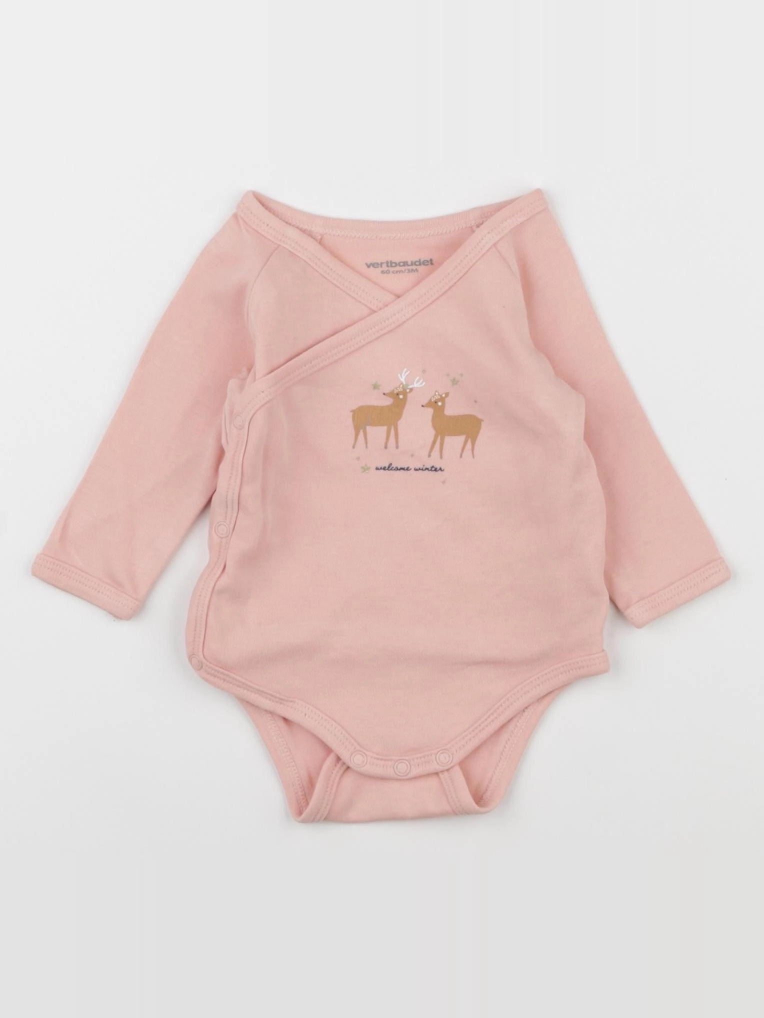Vertbaudet - body rose - 3 mois