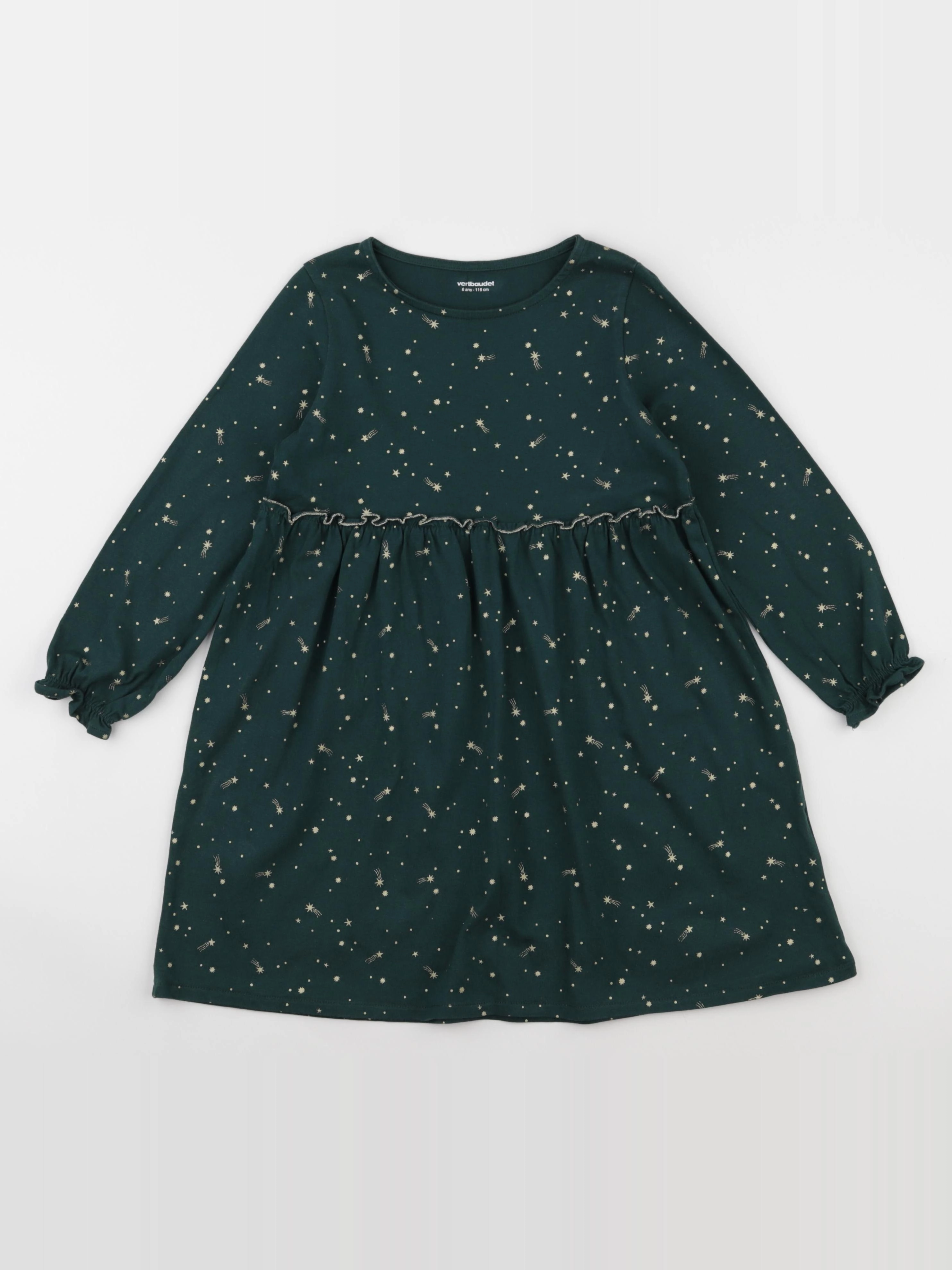Vertbaudet - robe vert - 6 ans