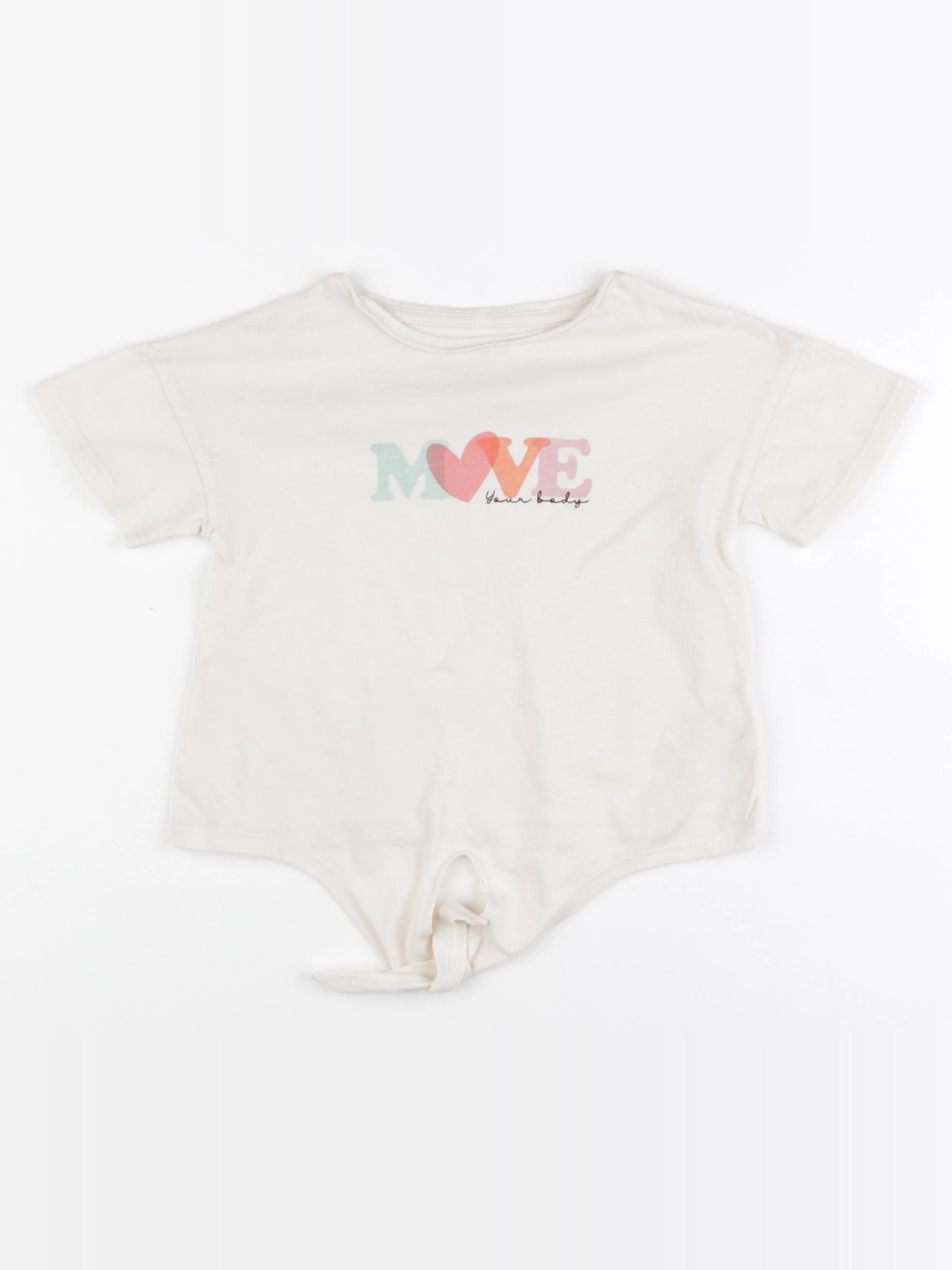 Vertbaudet - tee-shirt beige - 4 ans