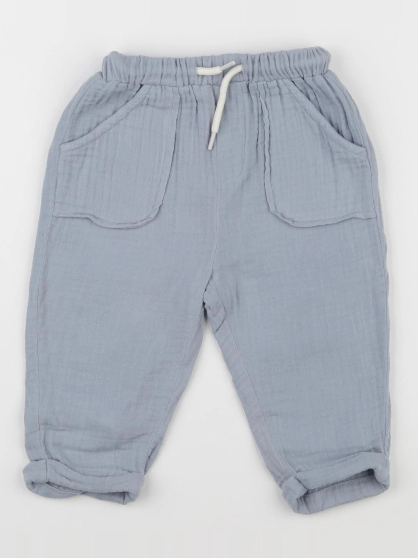 Vertbaudet - pantalon bleu - 9 mois