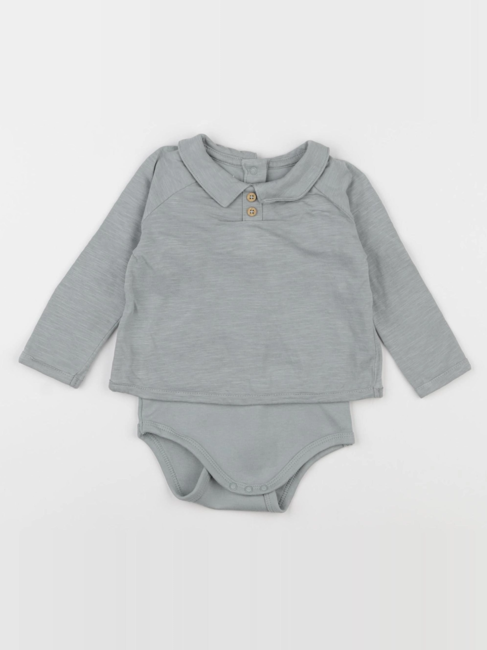 Vertbaudet - body à col vert - 9 mois