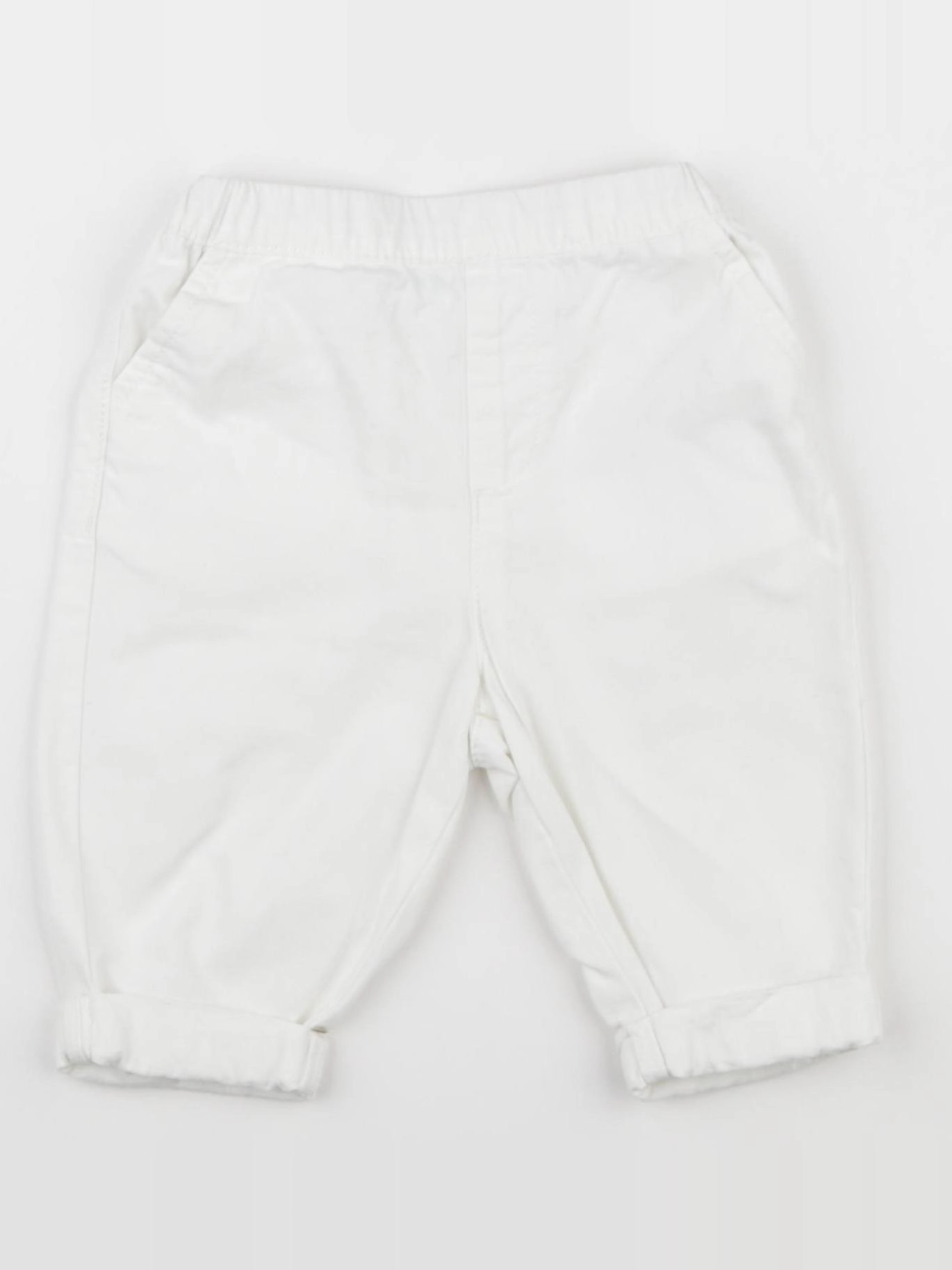 Vertbaudet - pantalon blanc - 6 mois