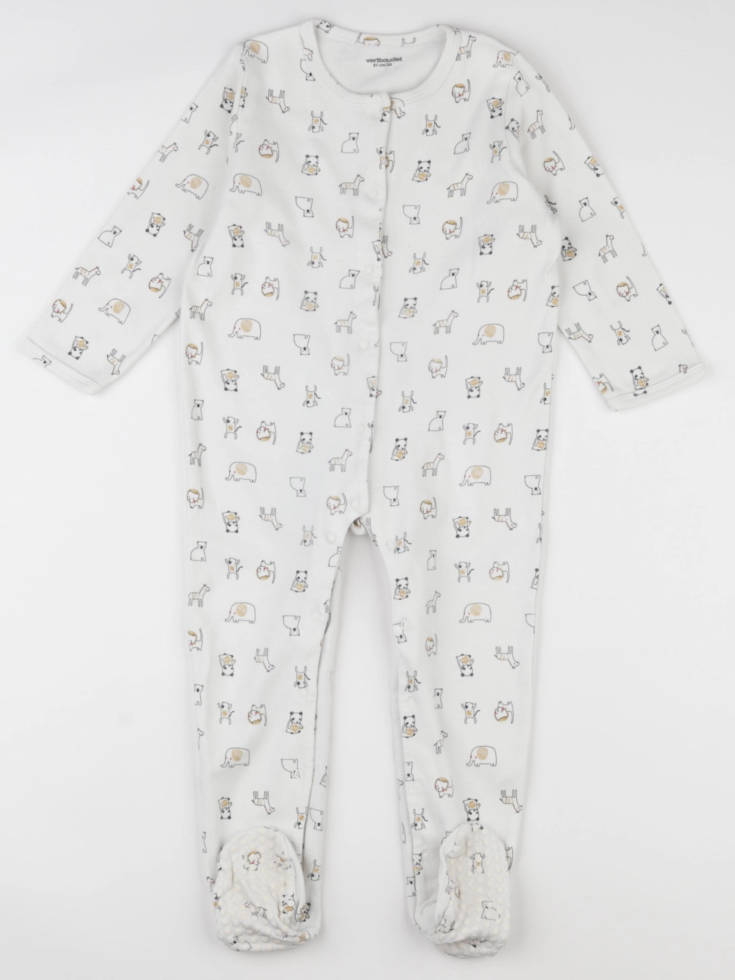 Vertbaudet - pyjama coton blanc - 3 ans