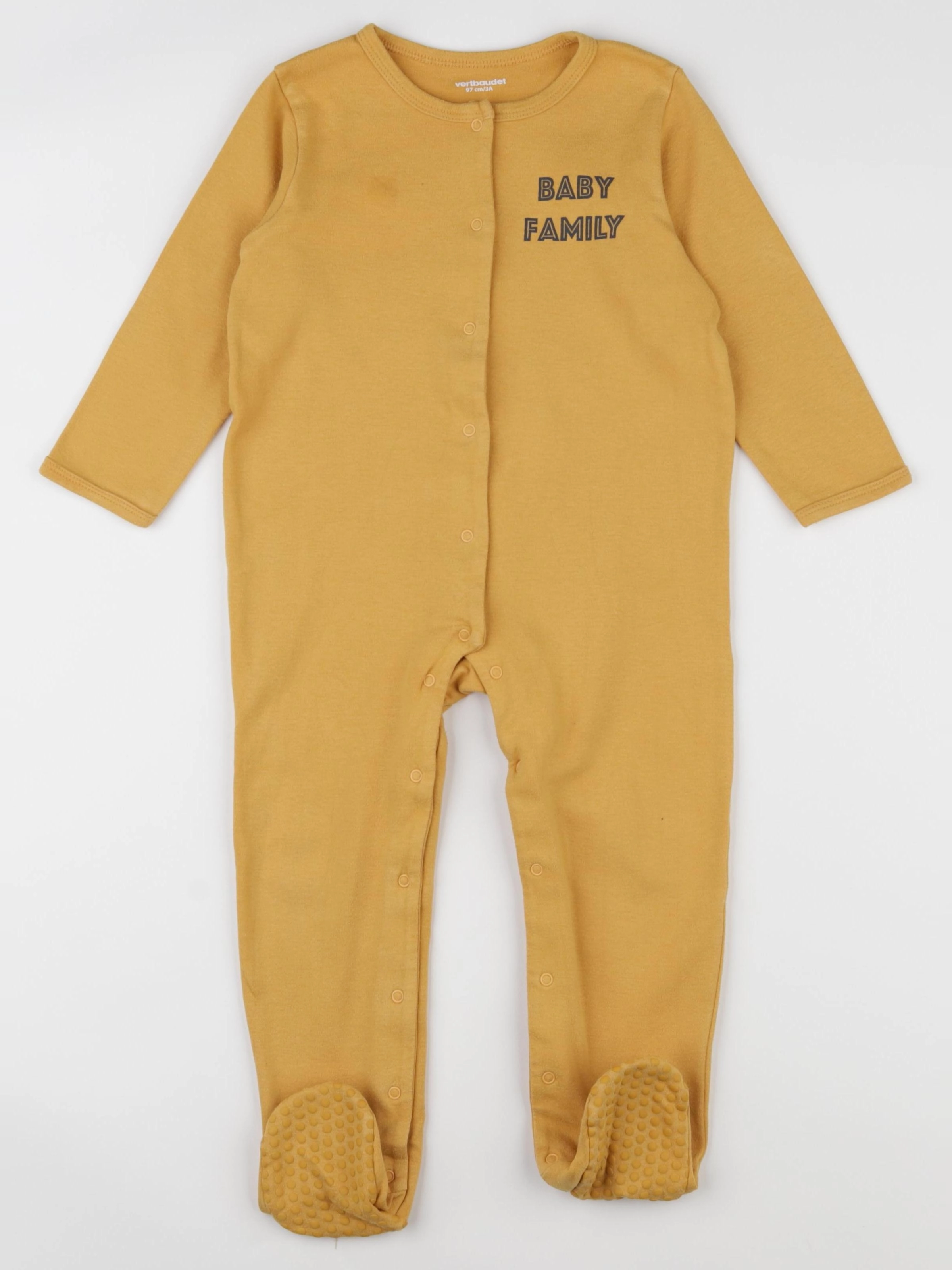 Vertbaudet - pyjama coton jaune - 3 ans