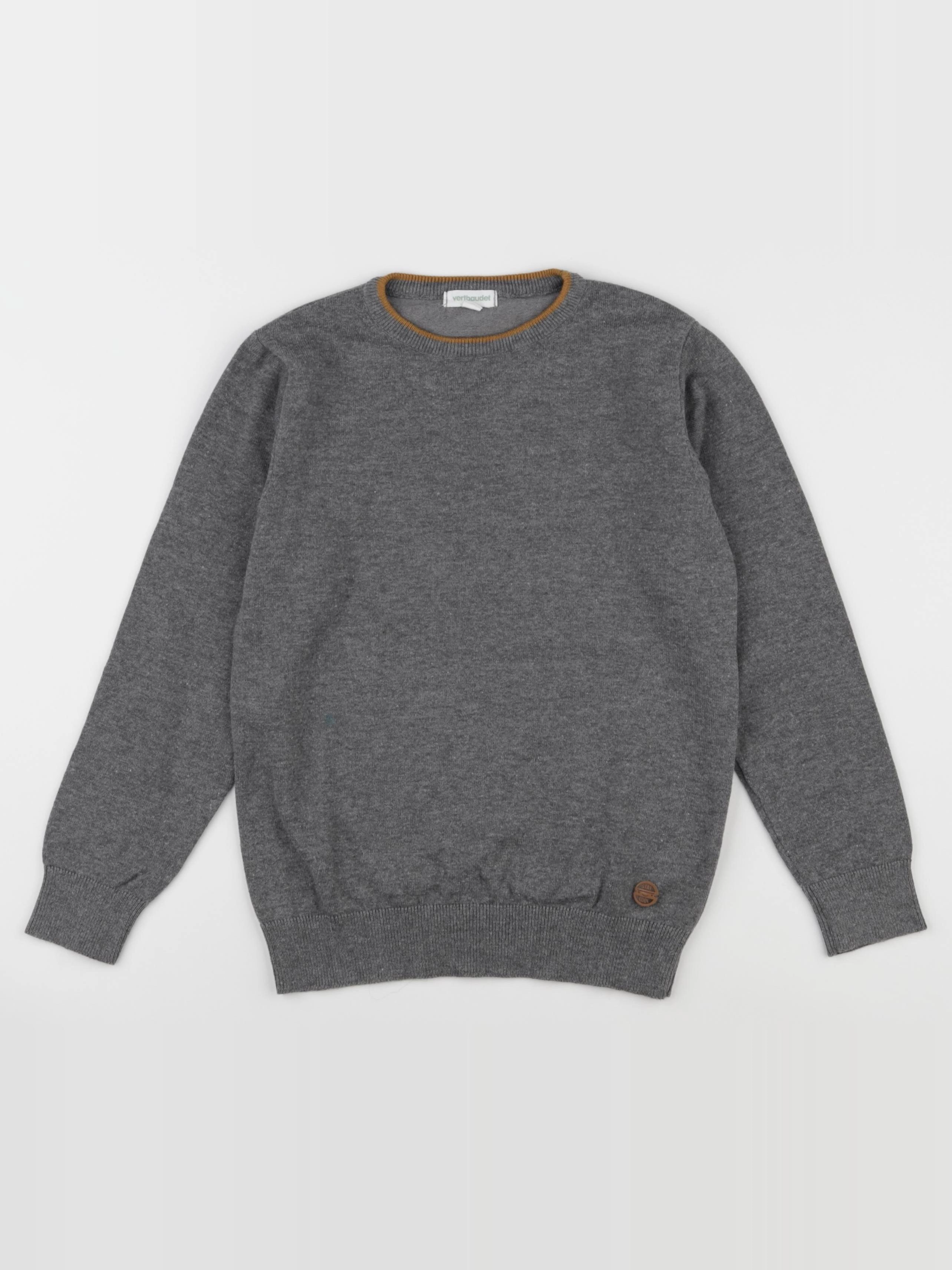 Vertbaudet - pull gris - 8 ans