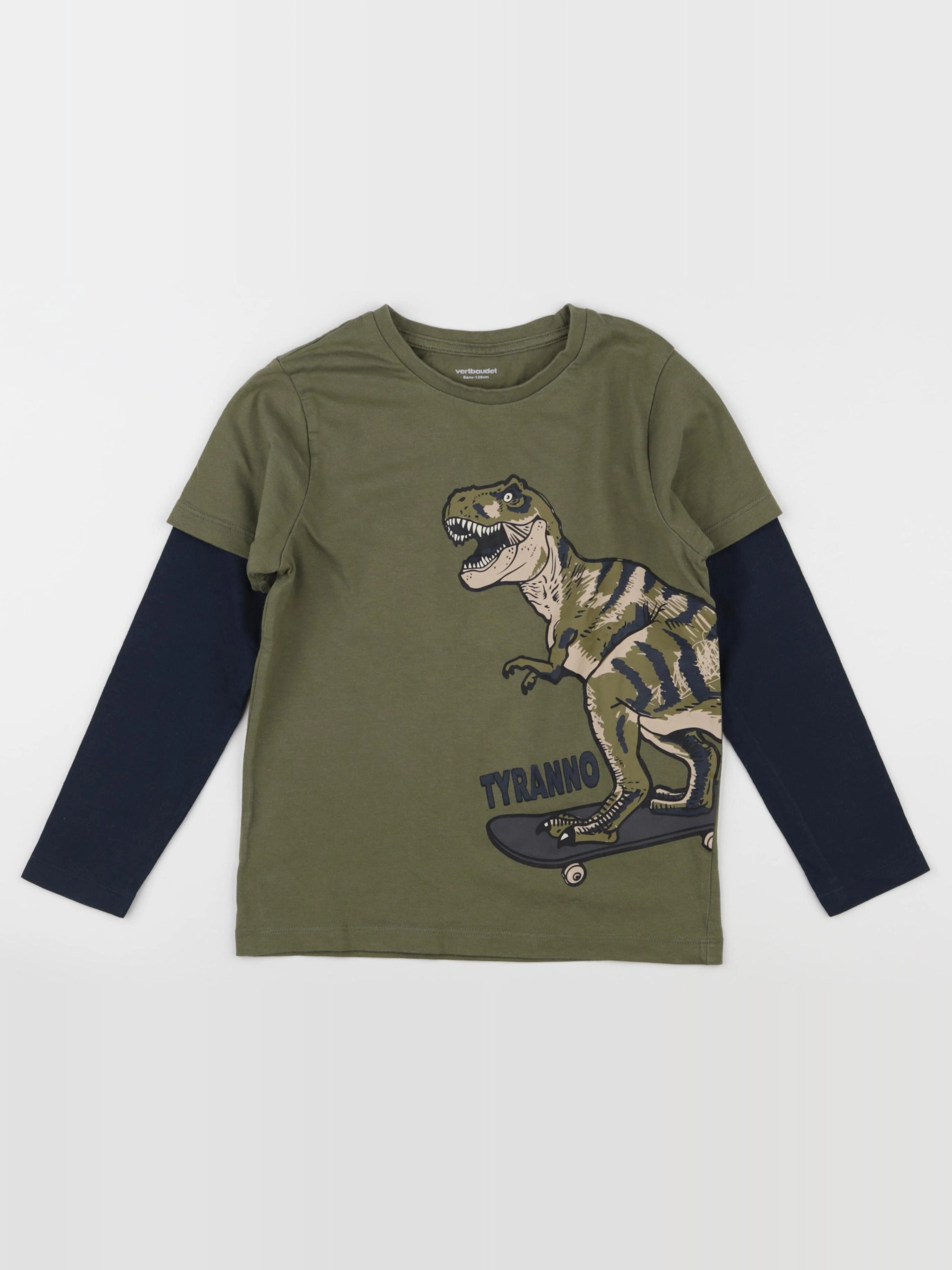 Vertbaudet - tee-shirt vert - 8 ans