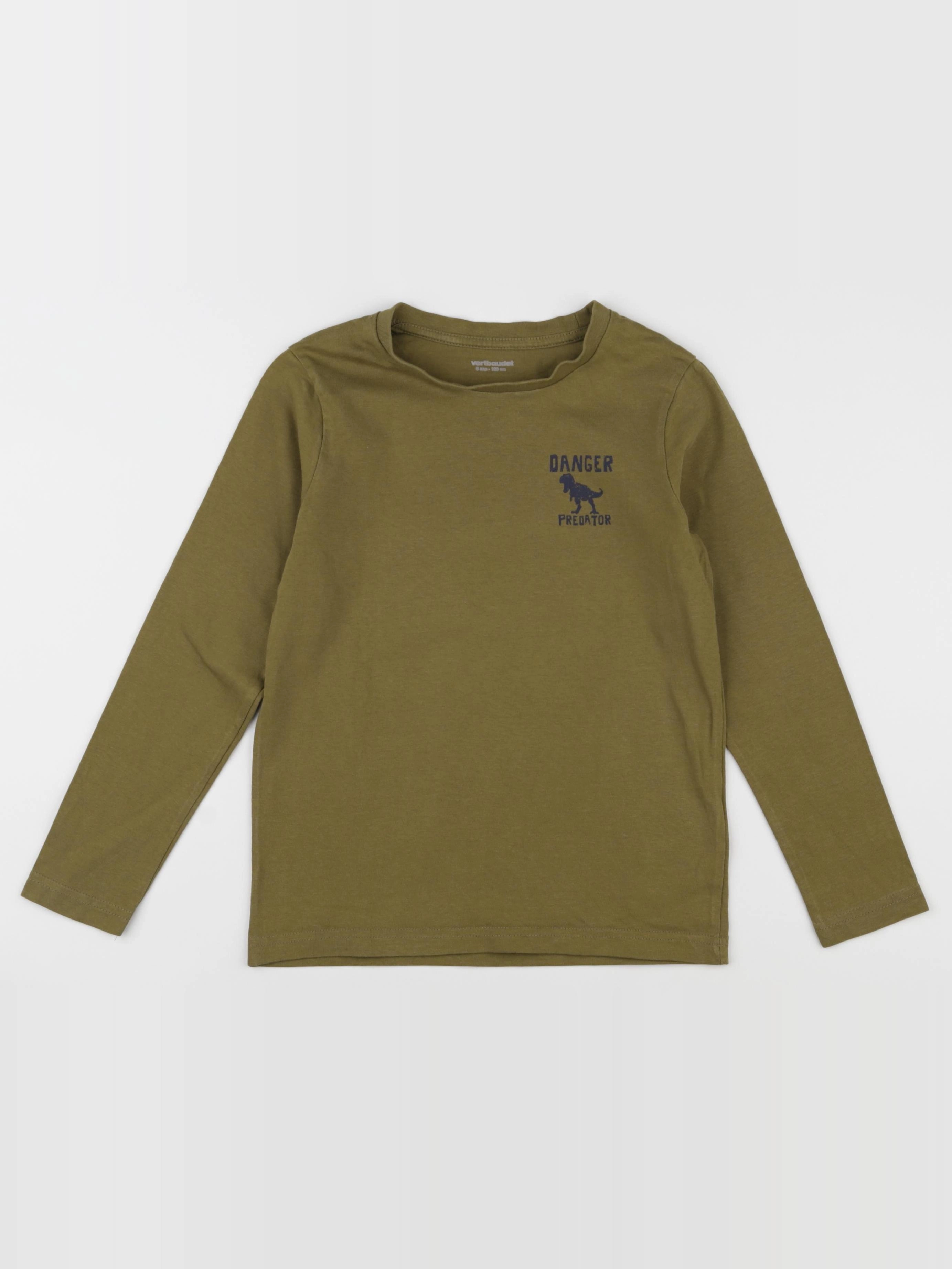 Vertbaudet - tee-shirt vert - 8 ans