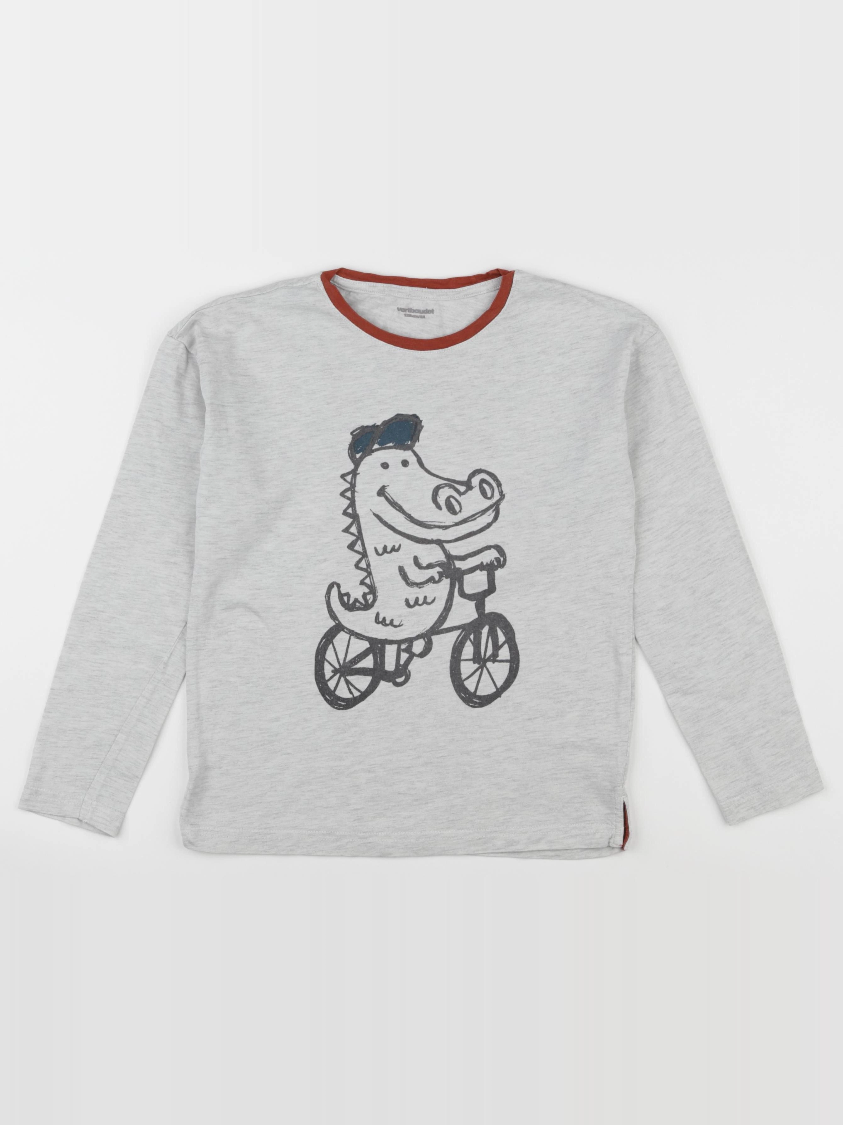 Vertbaudet - tee-shirt gris - 8 ans