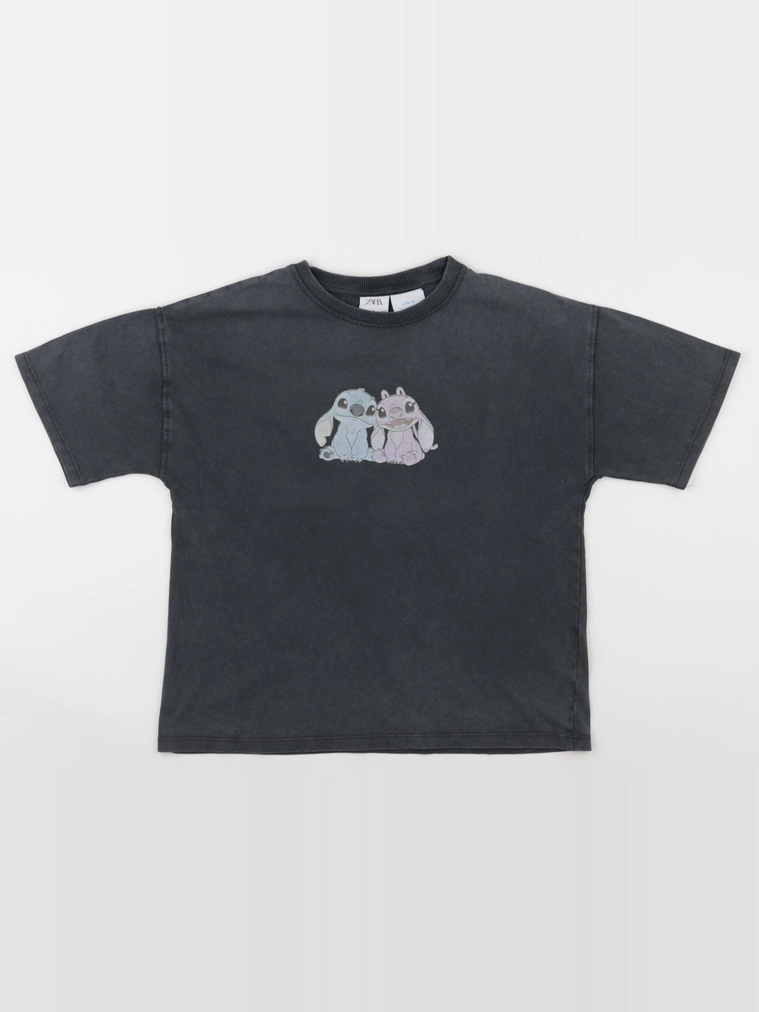Zara - tee-shirt imprimé au dos gris - 8/9 ans