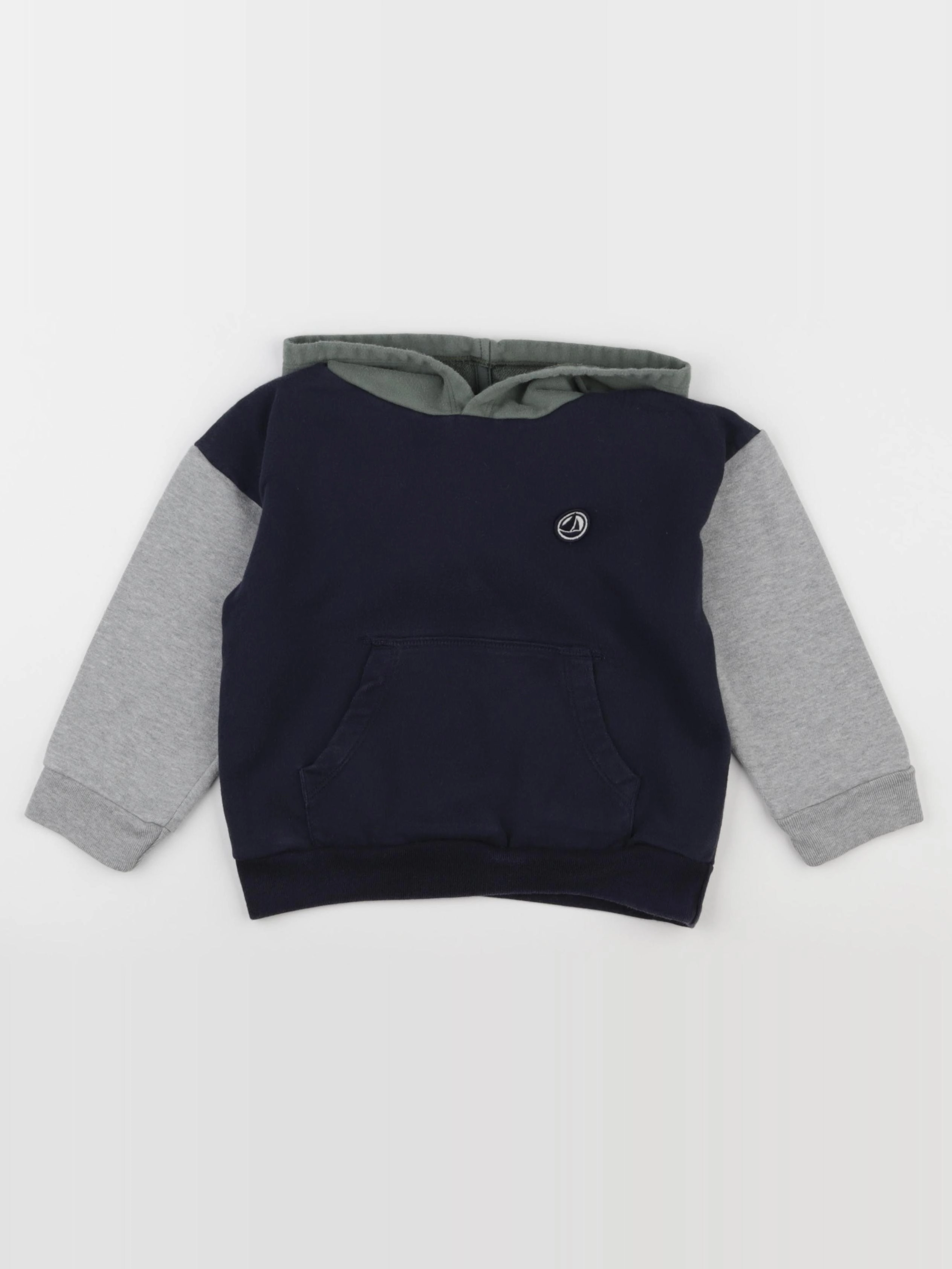 Petit Bateau - sweat bleu - 5 ans