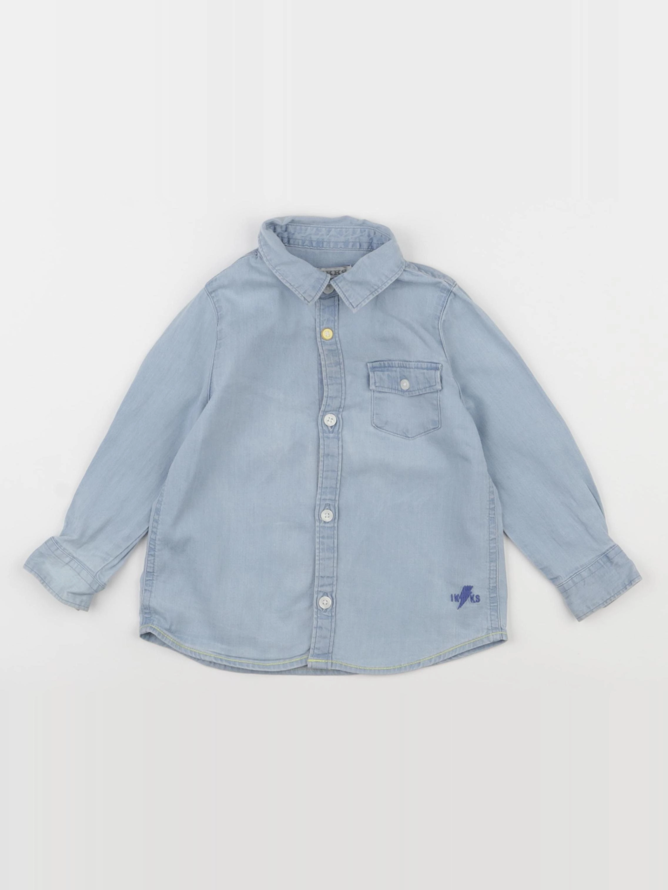 IKKS - chemise imprimé au dos bleu - 18 mois