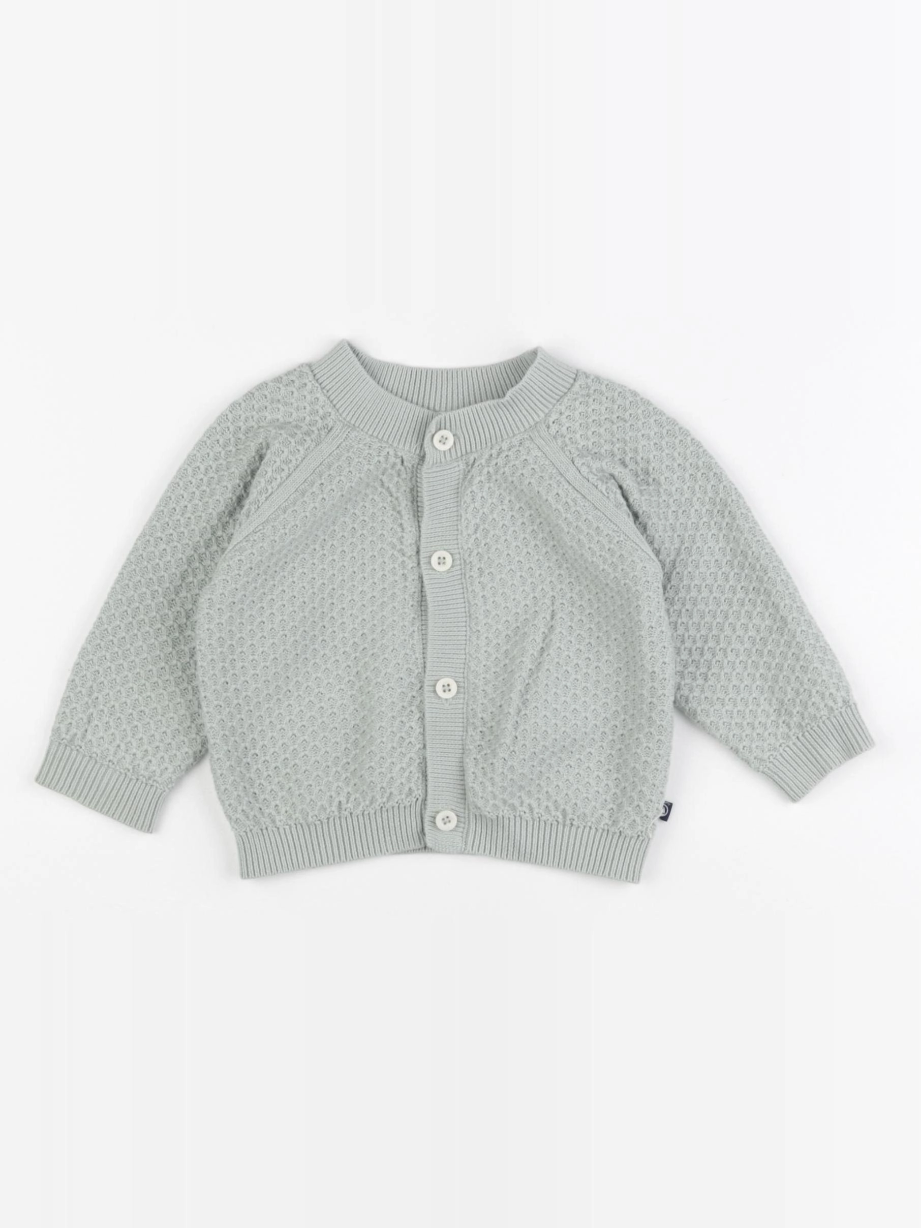 Petit Bateau - gilet vert - 6 mois