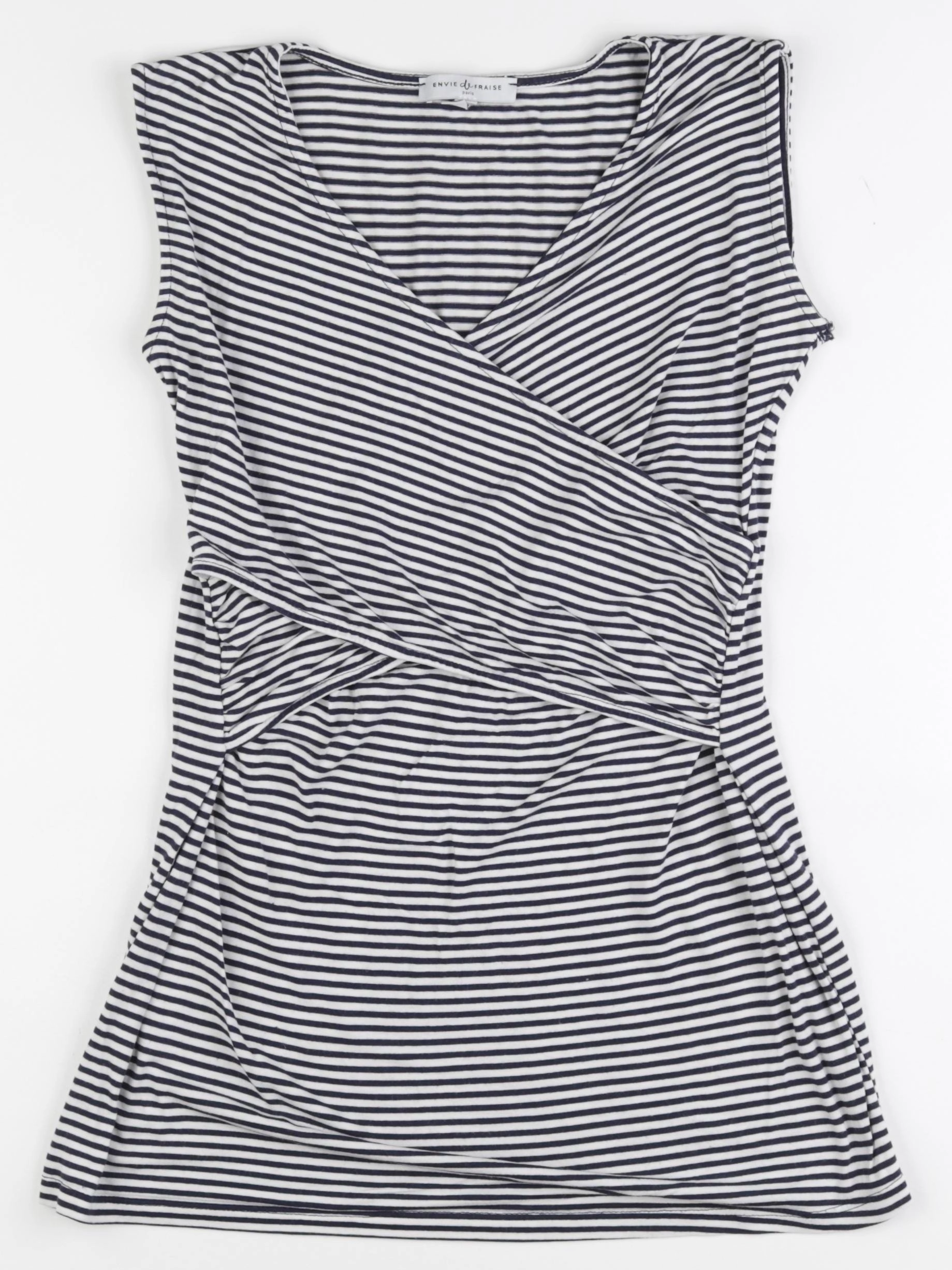 Envie de fraise - tee-shirt allaitement blanc, bleu - 38 à 40