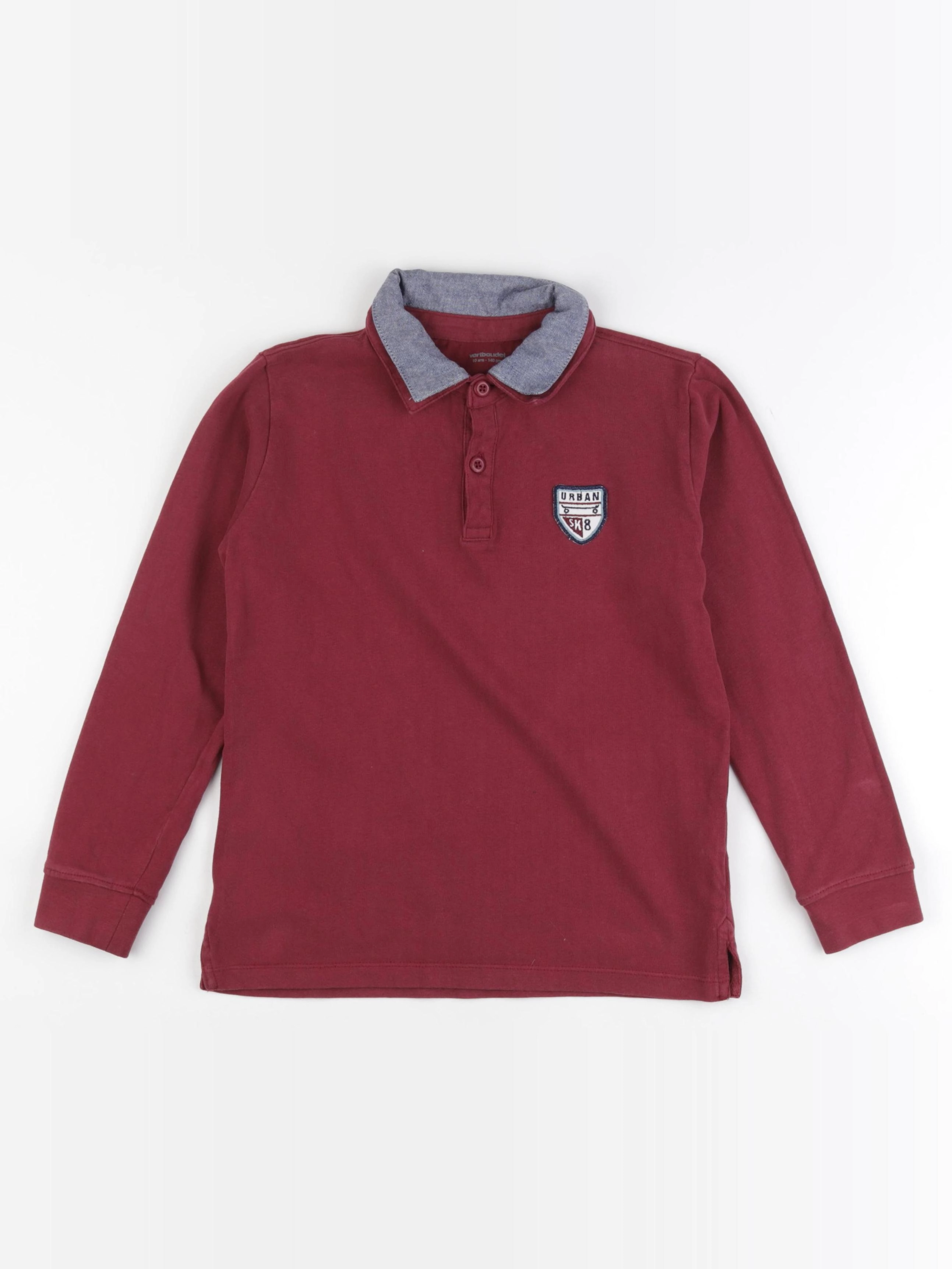 Vertbaudet - polo rouge - 10 ans