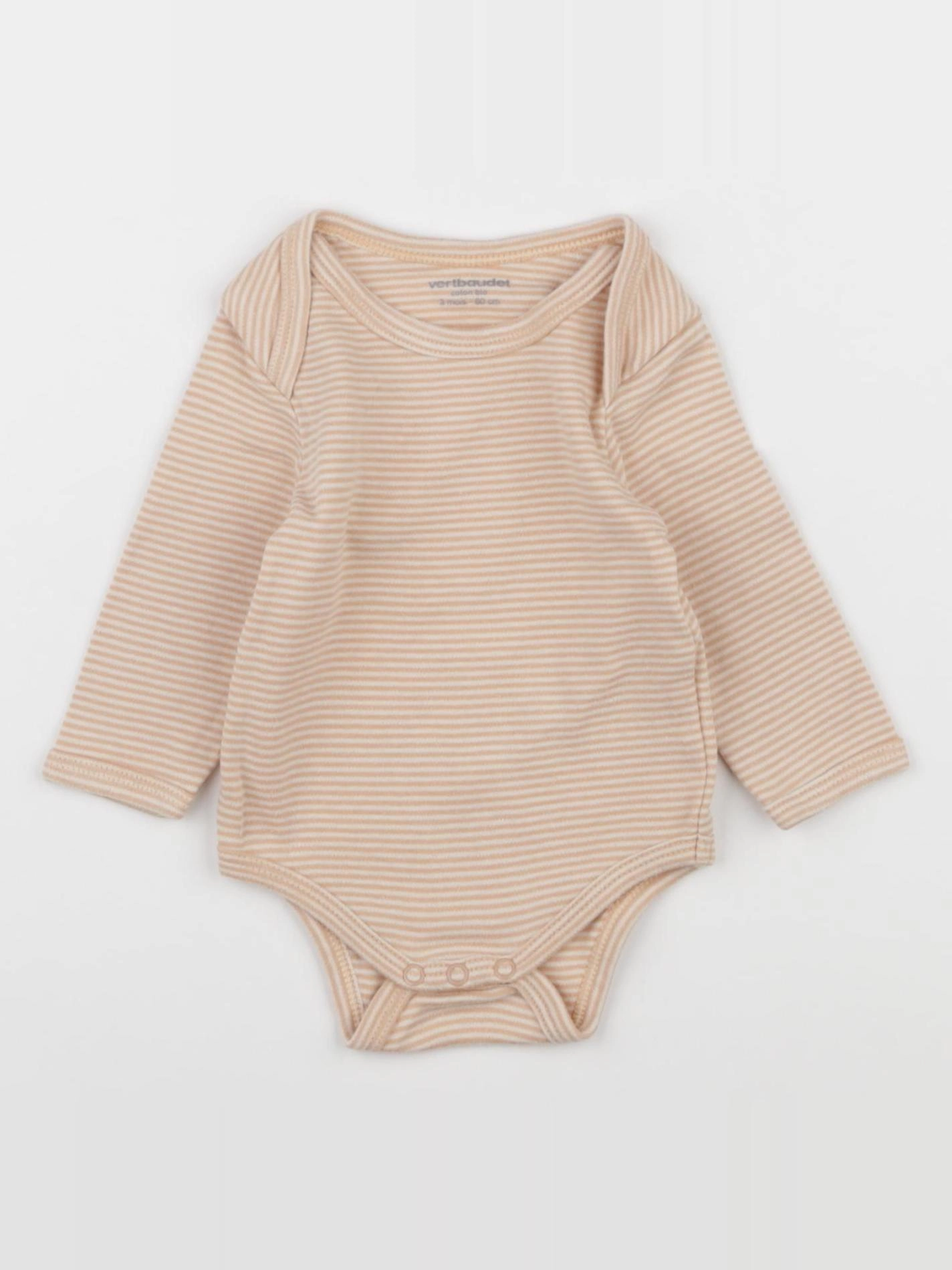 Vertbaudet - body orange - 3 mois