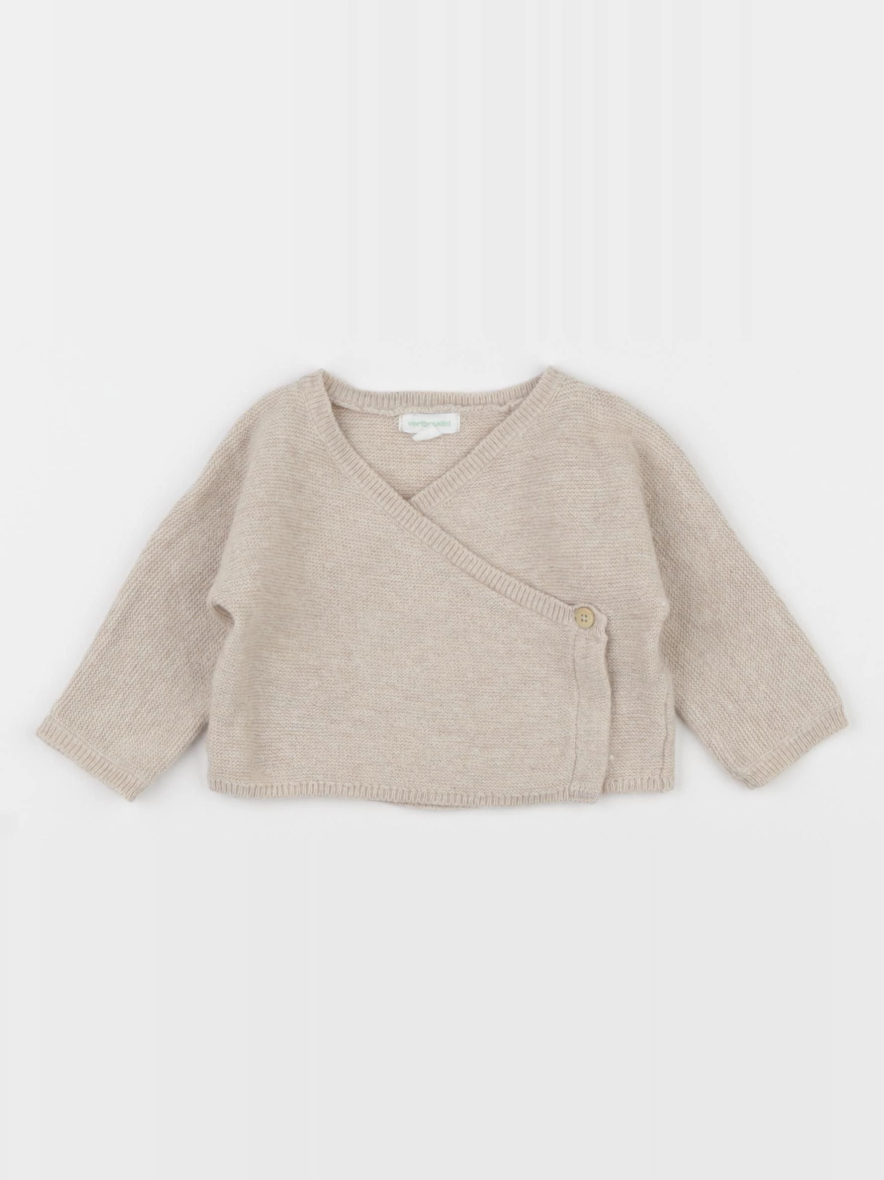 Vertbaudet - gilet beige - 1 mois