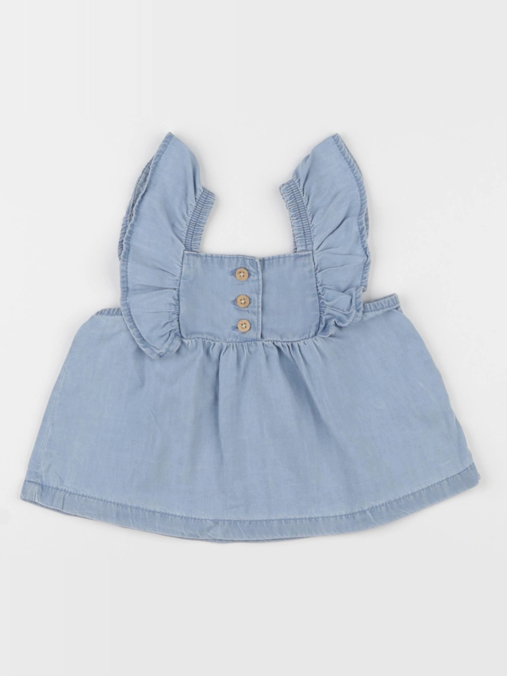 Vertbaudet - blouse bleu - 6 mois