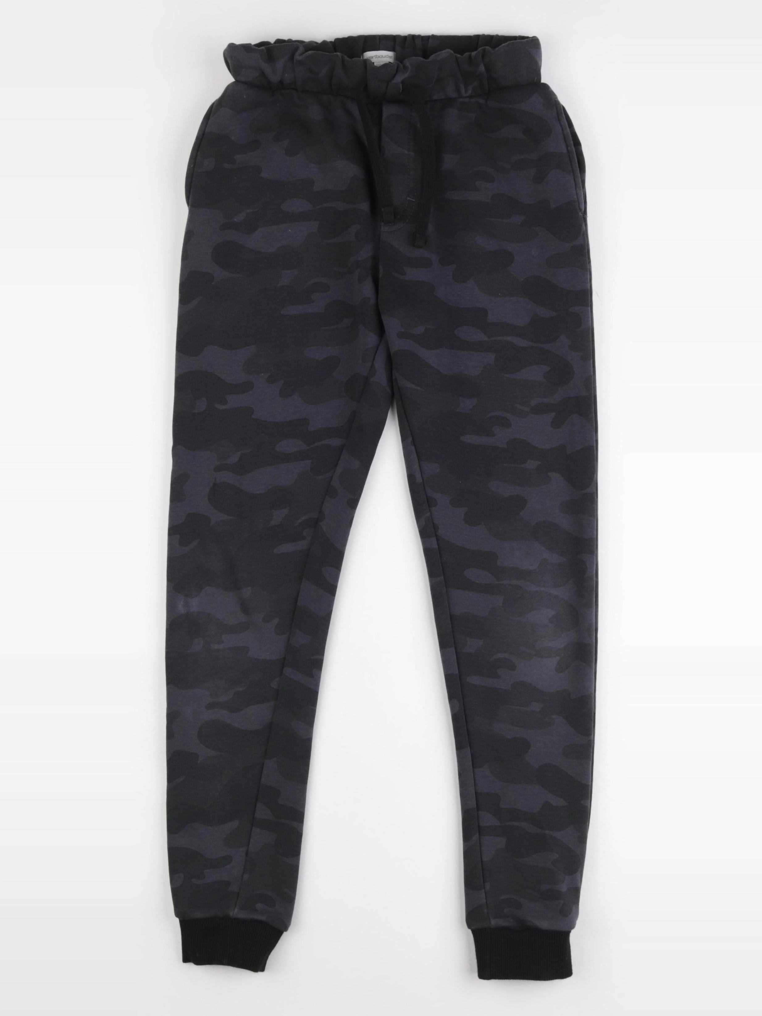 Vertbaudet - jogging gris, noir - 10 ans