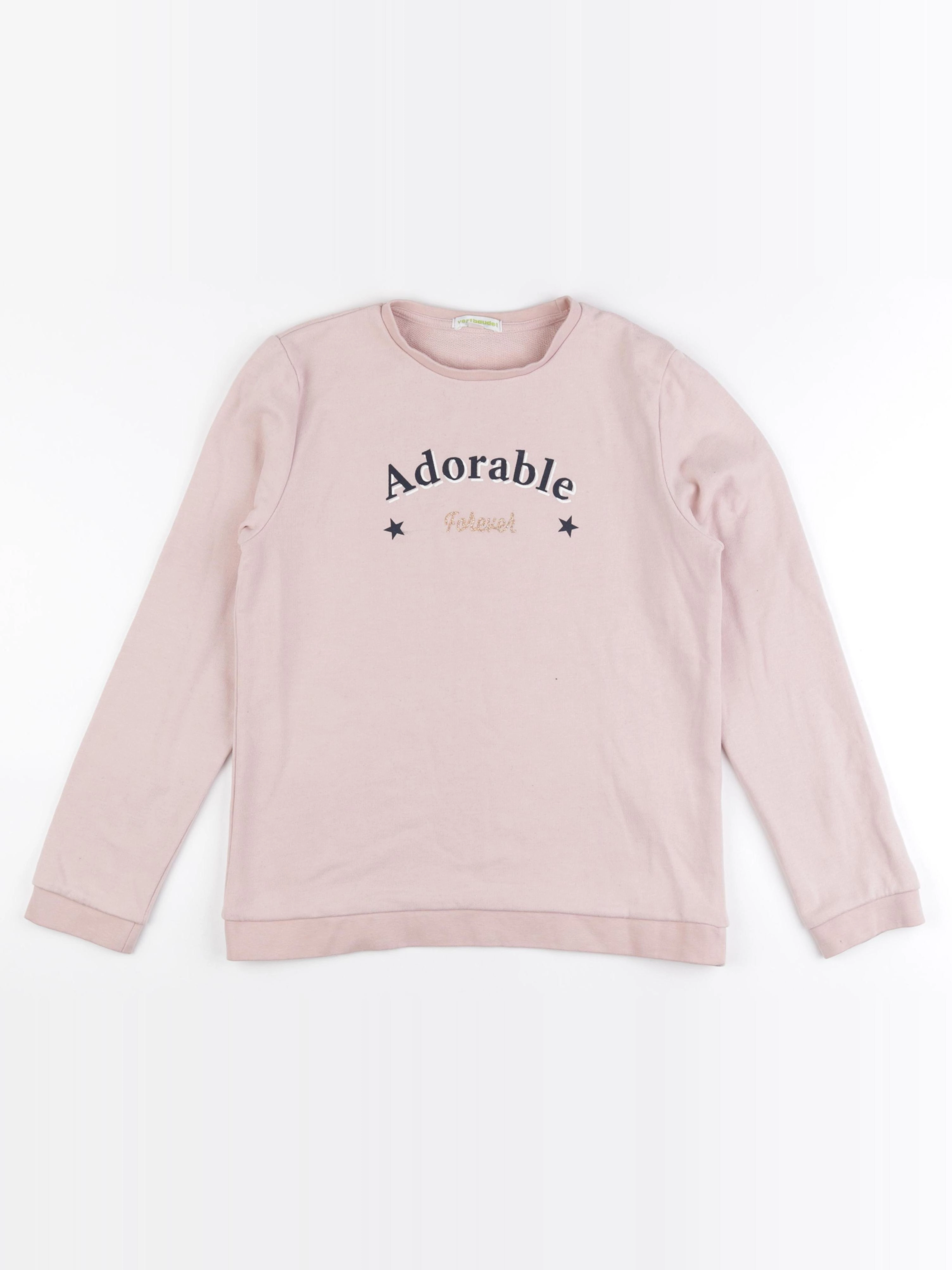 Vertbaudet - sweat rose - 14 ans
