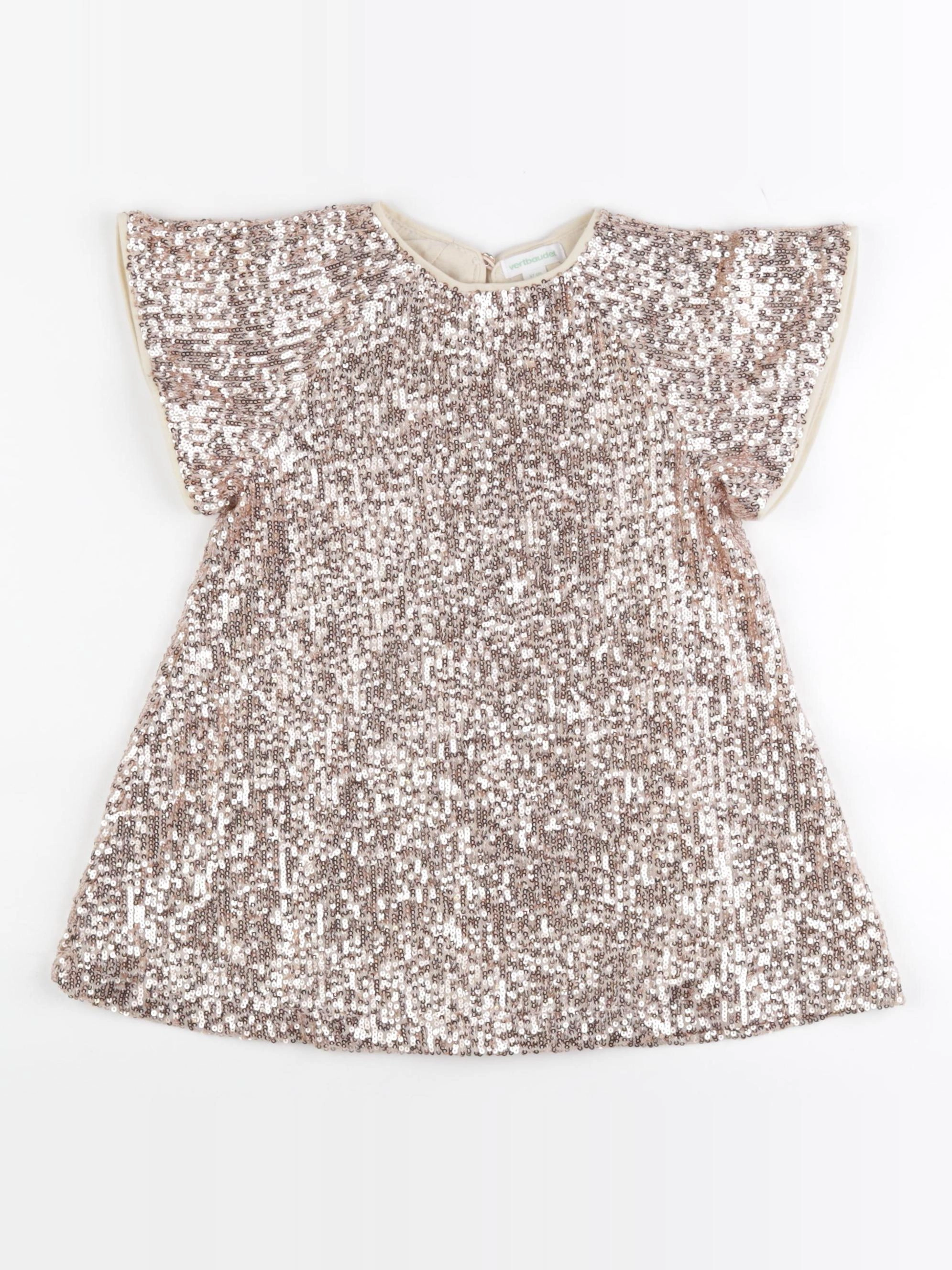 Vertbaudet - robe bronze - 3 ans