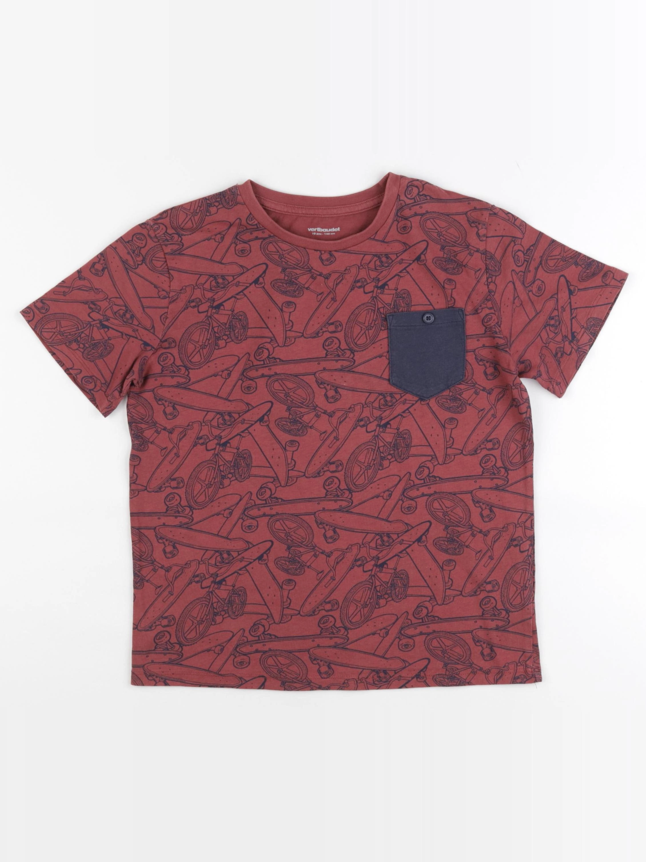 Vertbaudet - tee-shirt rouge - 10 ans