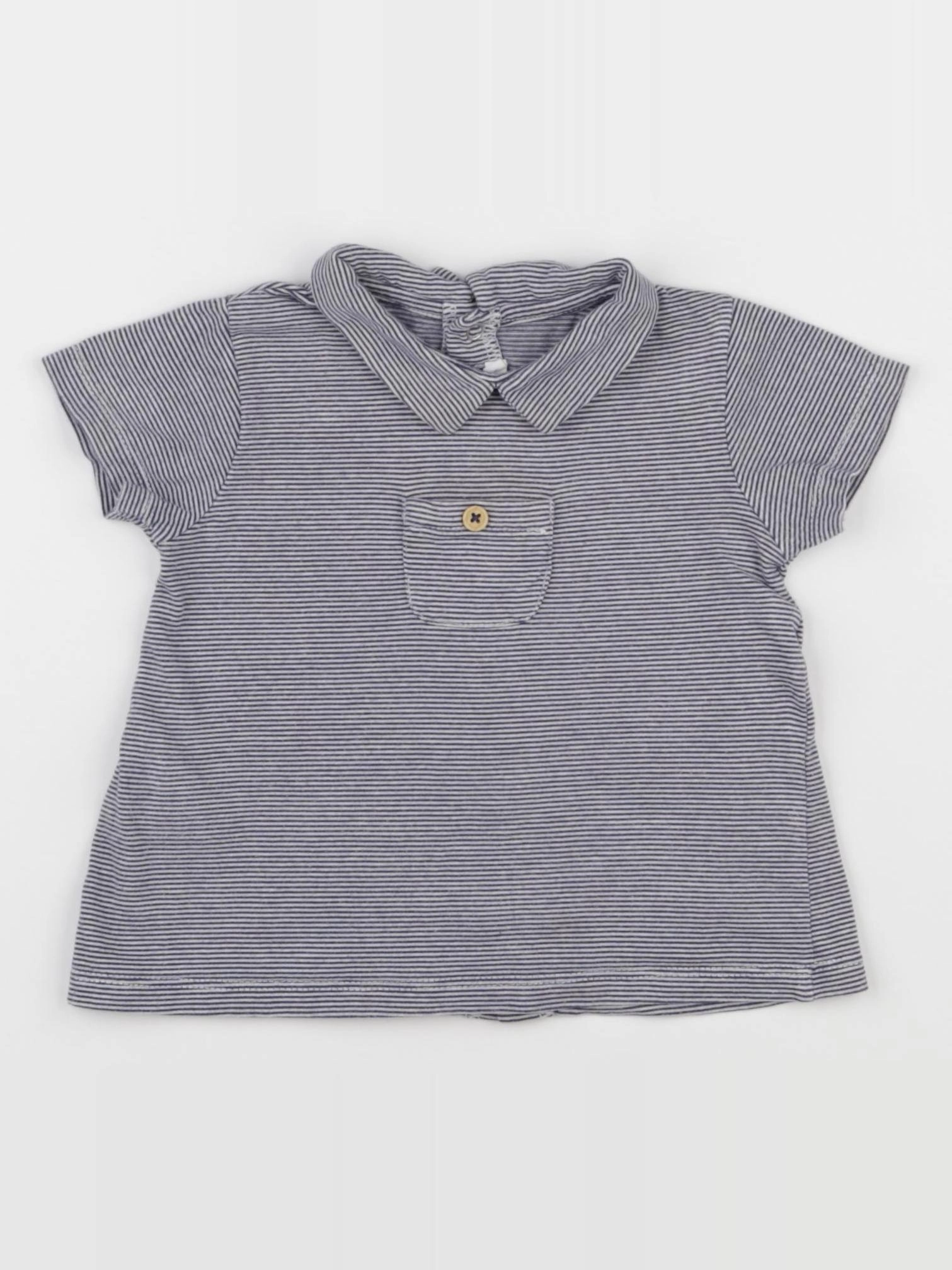 Boutchou - tee-shirt bleu - 9 mois