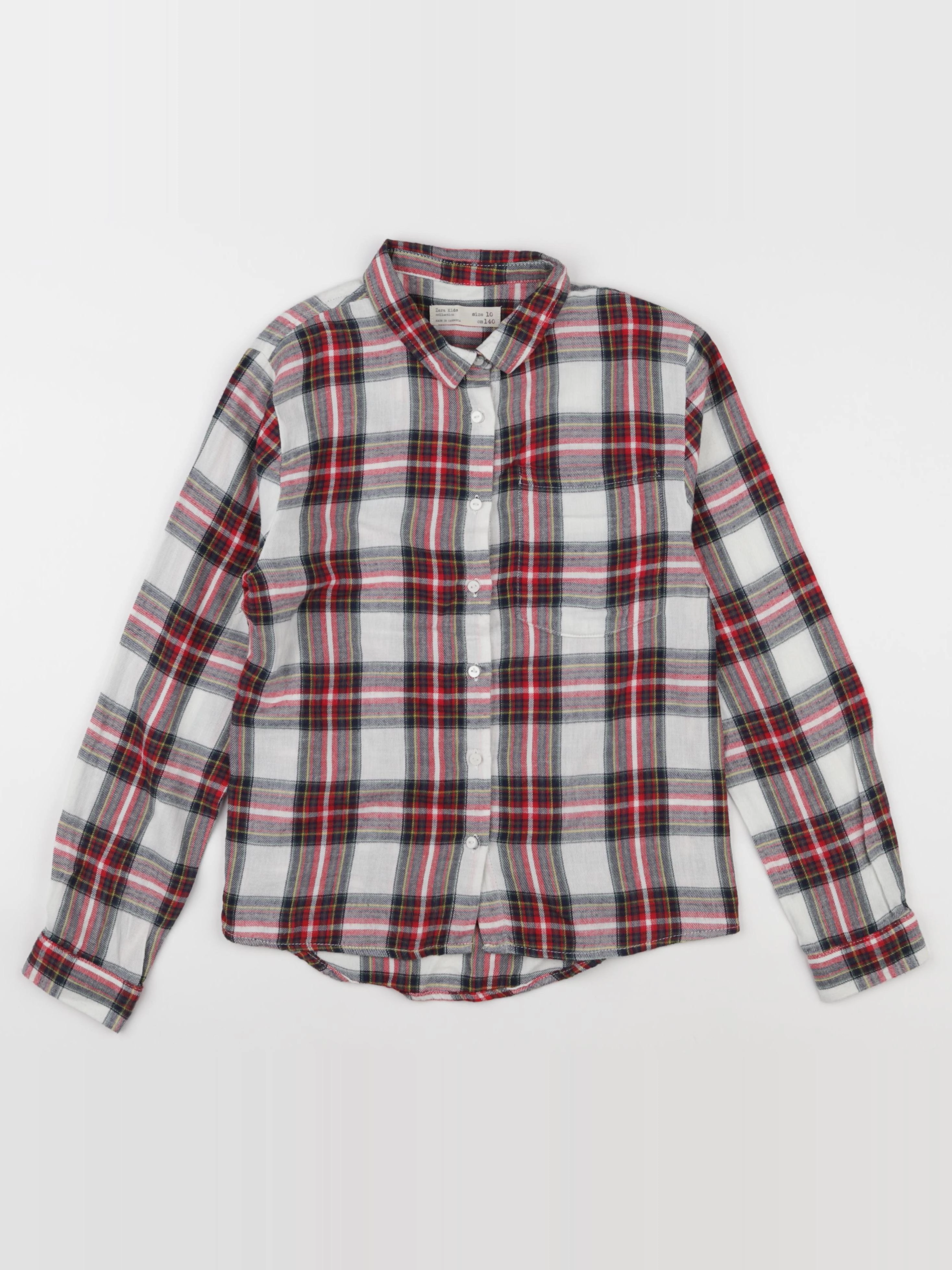 Zara - blouse blanc, rouge - 10 ans