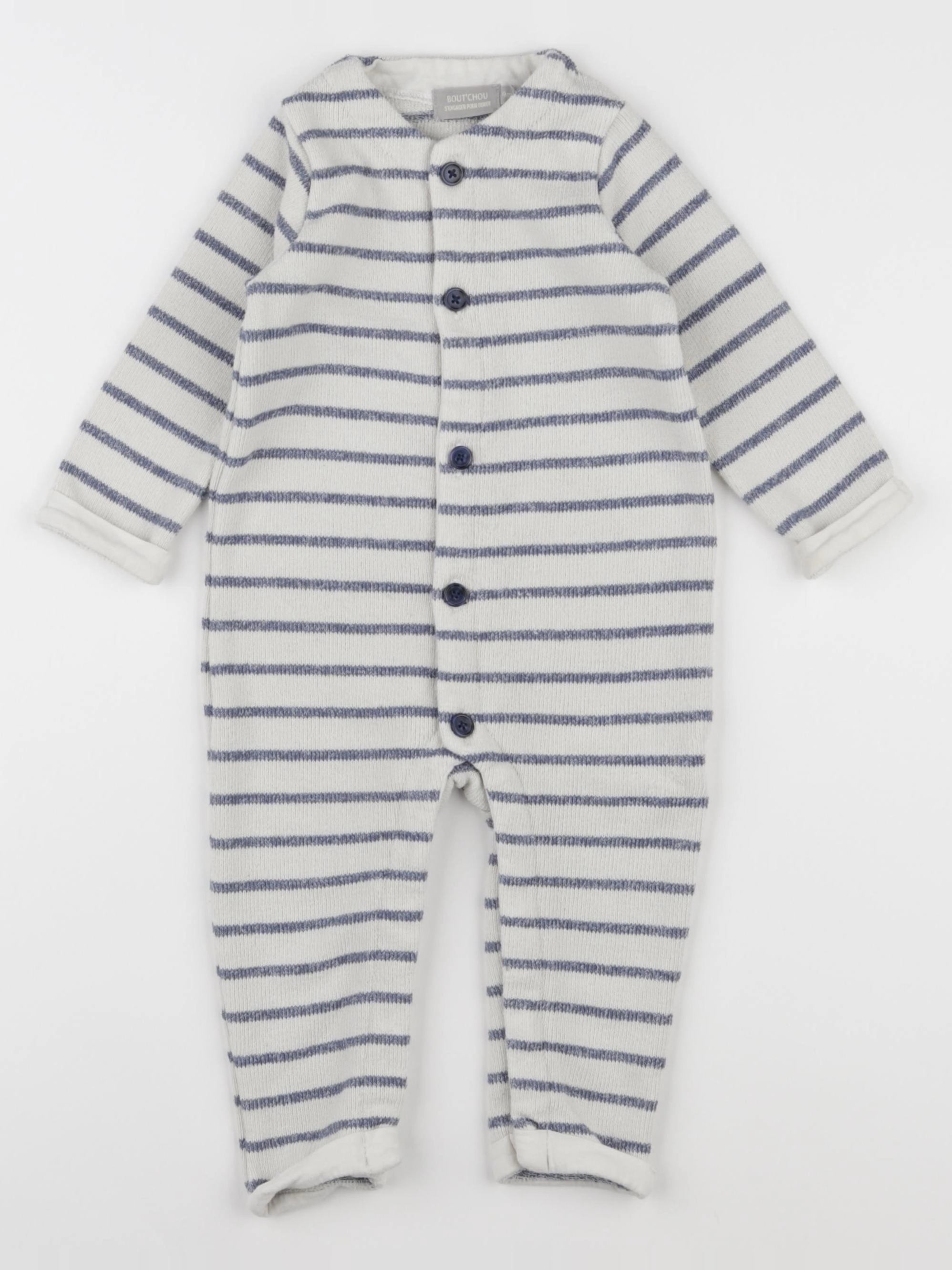Boutchou - combinaison beige, bleu - 9 mois