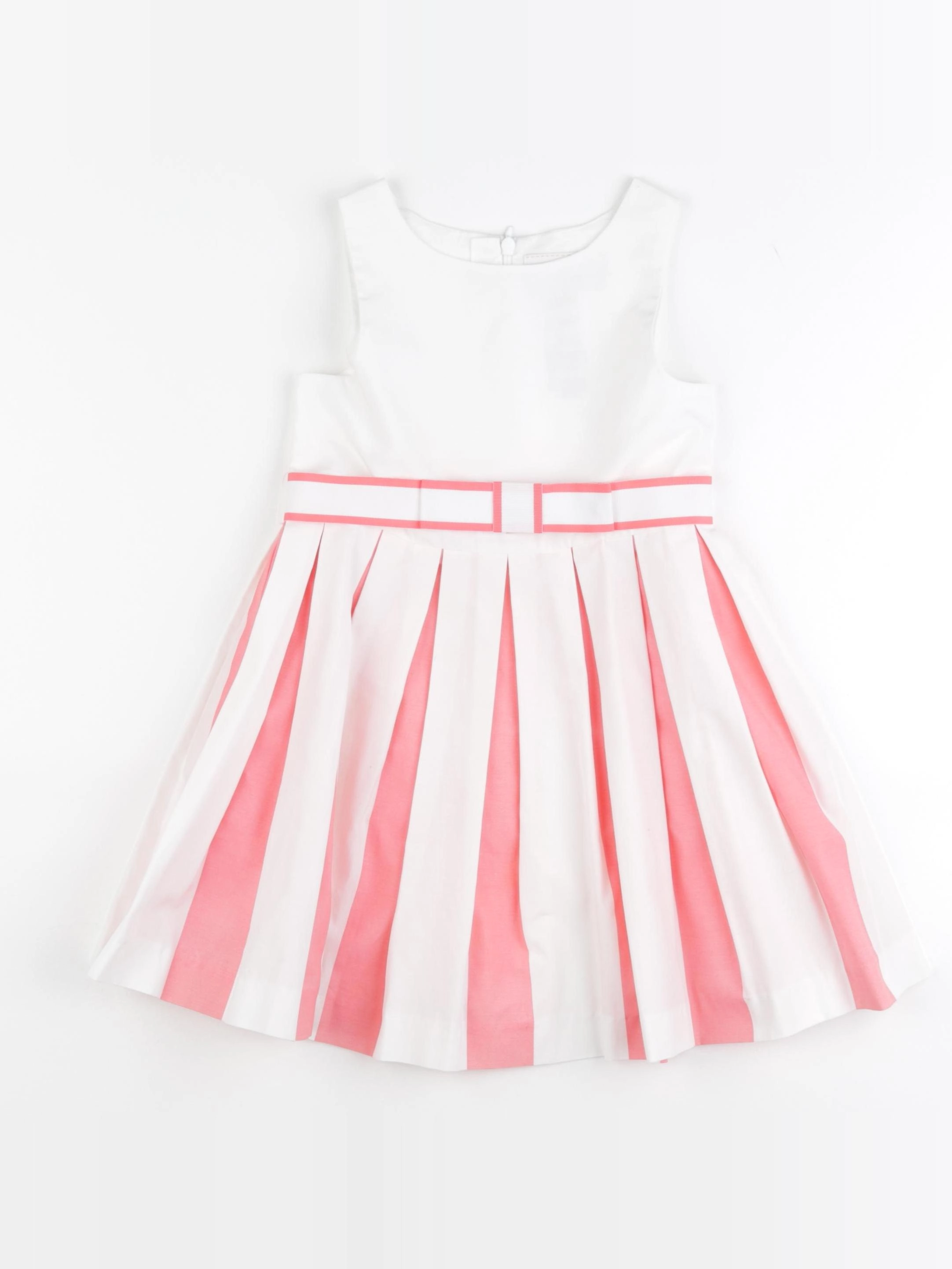 Jacadi - robe blanc, rose - 4 ans