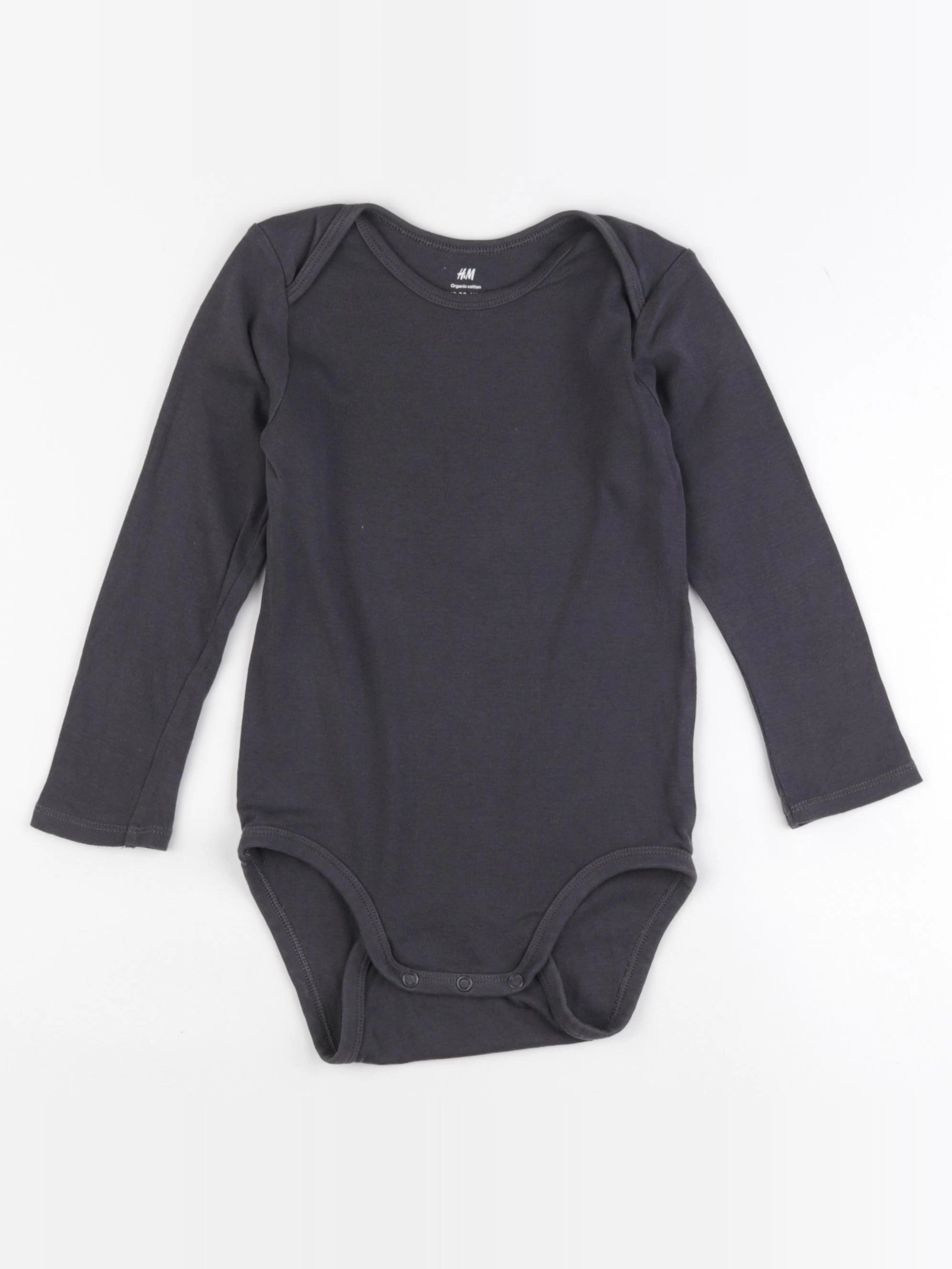 H&M - body gris - 2/3 ans